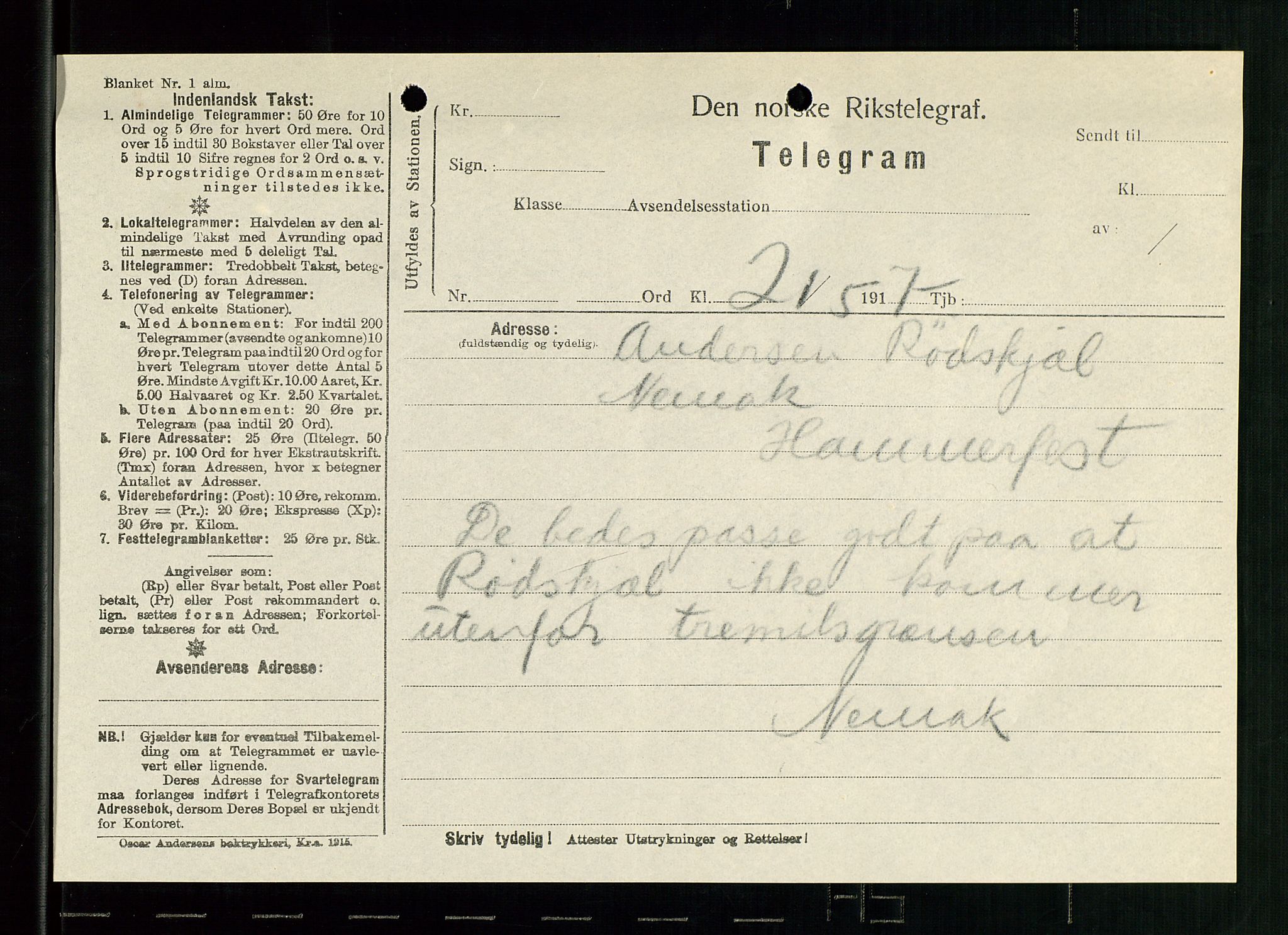 Pa 1521 - A/S Norske Shell, AV/SAST-A-101915/E/Ea/Eaa/L0001: Sjefskorrespondanse, 1917, p. 14