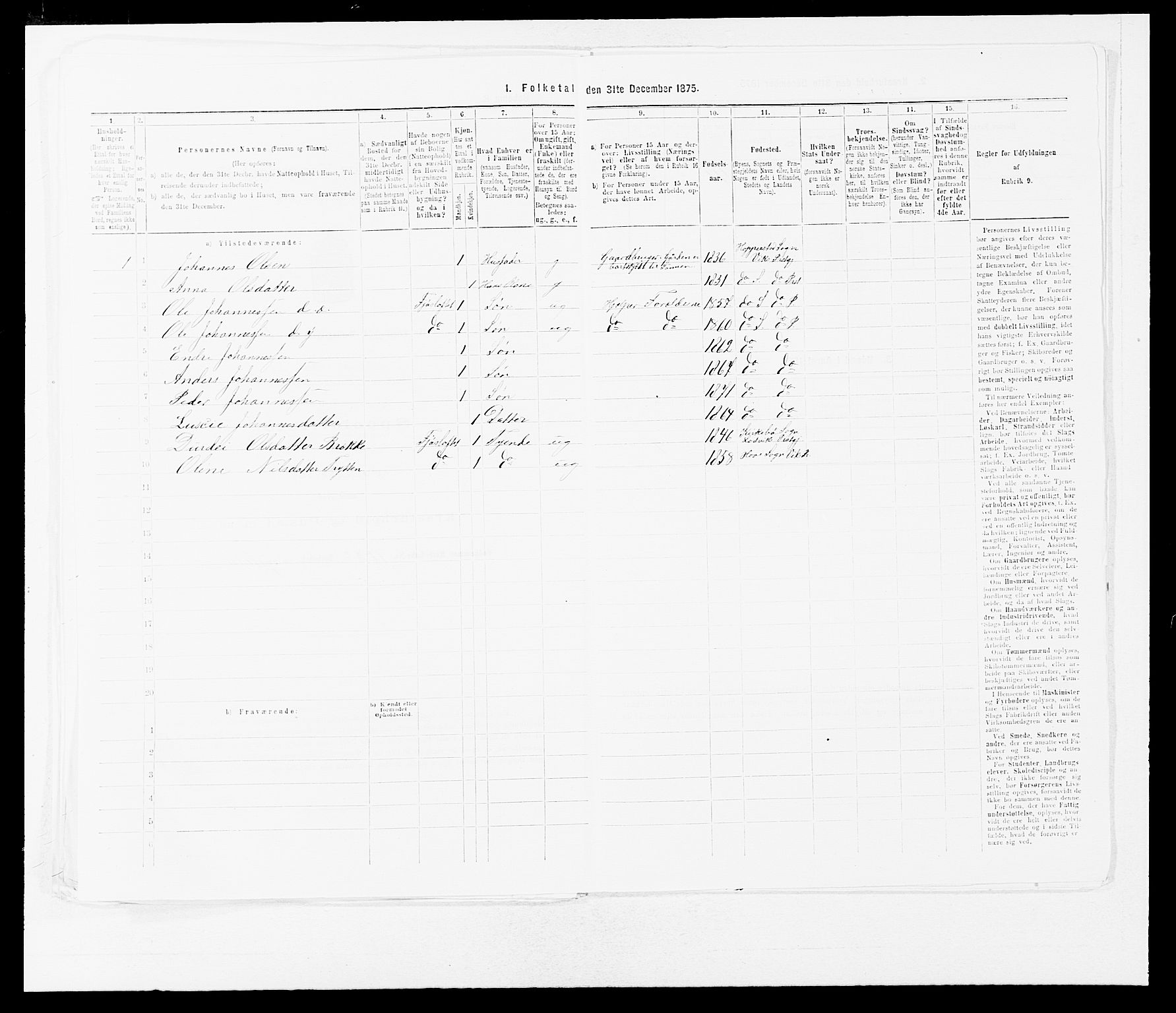 SAB, 1875 census for 1417P Vik, 1875, p. 800