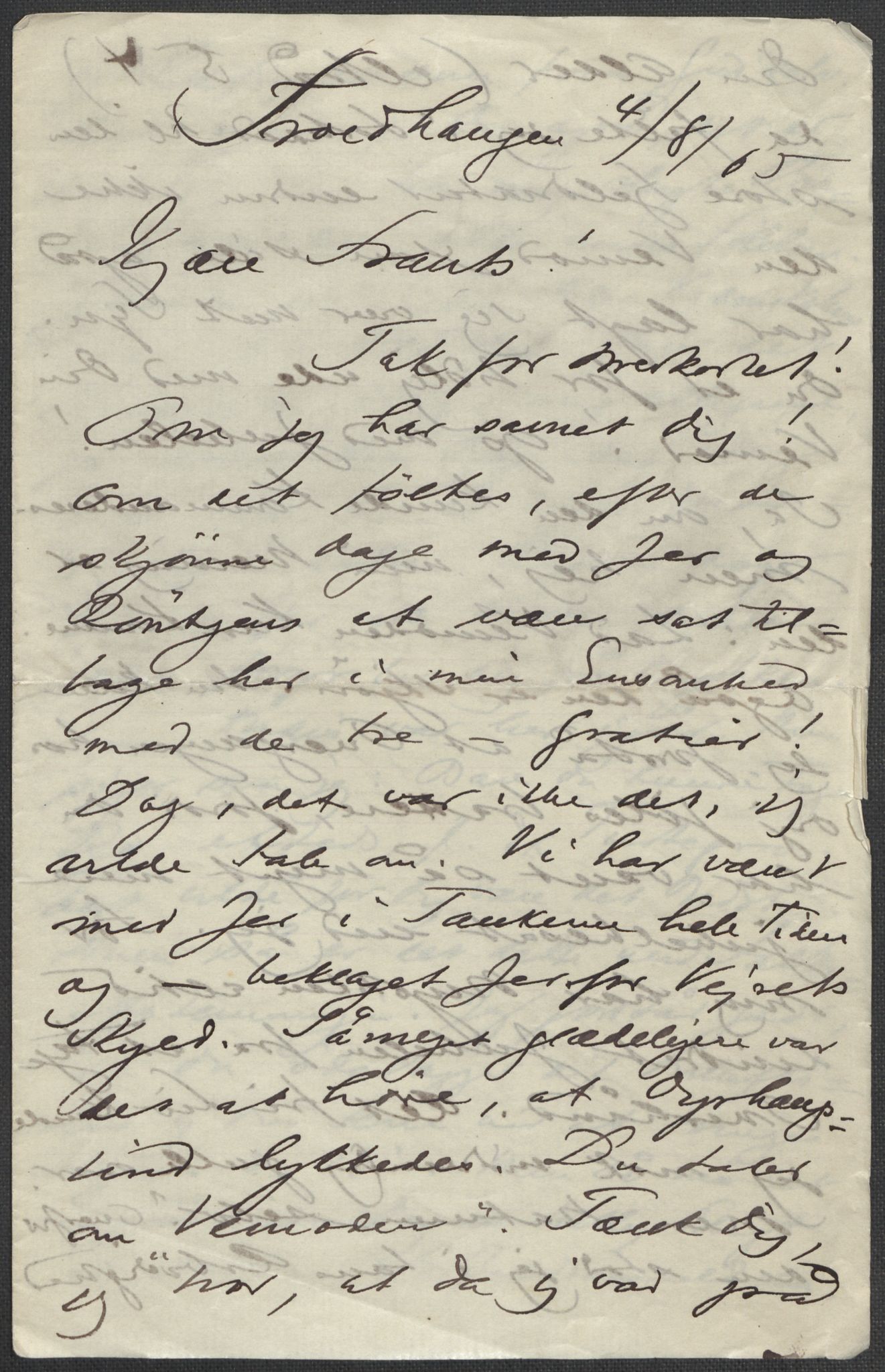 Beyer, Frants, AV/RA-PA-0132/F/L0001: Brev fra Edvard Grieg til Frantz Beyer og "En del optegnelser som kan tjene til kommentar til brevene" av Marie Beyer, 1872-1907, p. 814