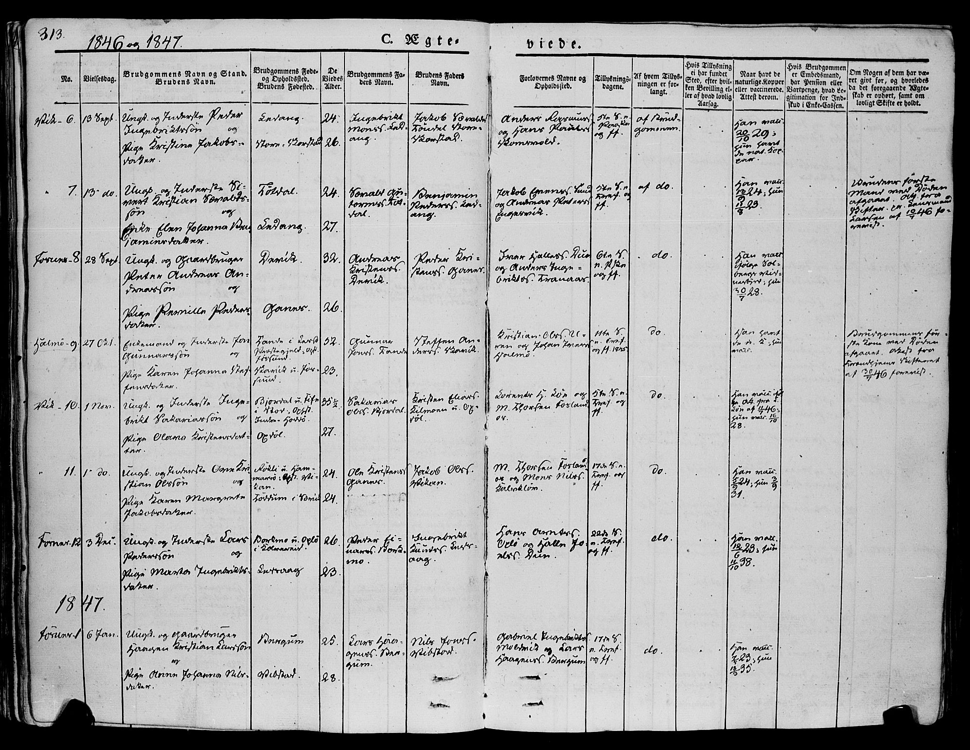 Ministerialprotokoller, klokkerbøker og fødselsregistre - Nord-Trøndelag, AV/SAT-A-1458/773/L0614: Parish register (official) no. 773A05, 1831-1856, p. 313