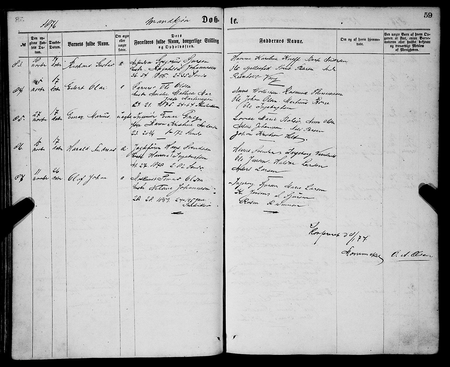 Sandviken Sokneprestembete, AV/SAB-A-77601/H/Ha/L0001: Parish register (official) no. A 1, 1867-1877, p. 59