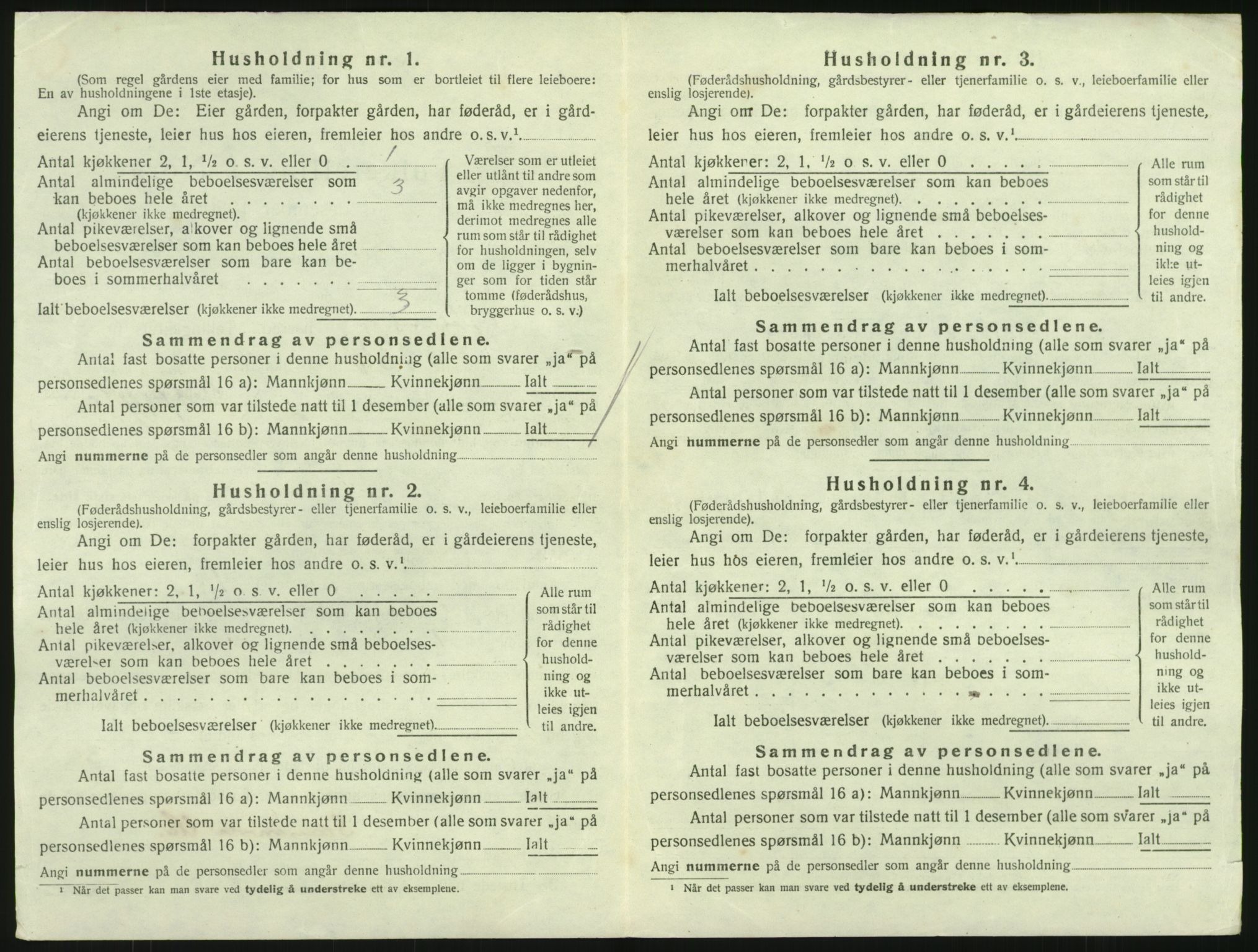 SAKO, 1920 census for Tjølling, 1920, p. 1380