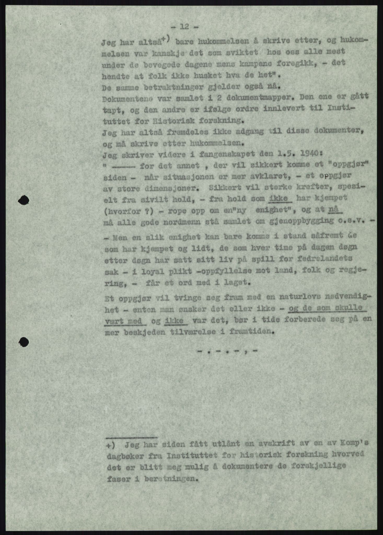 Forsvaret, Forsvarets krigshistoriske avdeling, AV/RA-RAFA-2017/Y/Yb/L0091: II-C-11-321  -  3. Divisjon., 1940, p. 1056