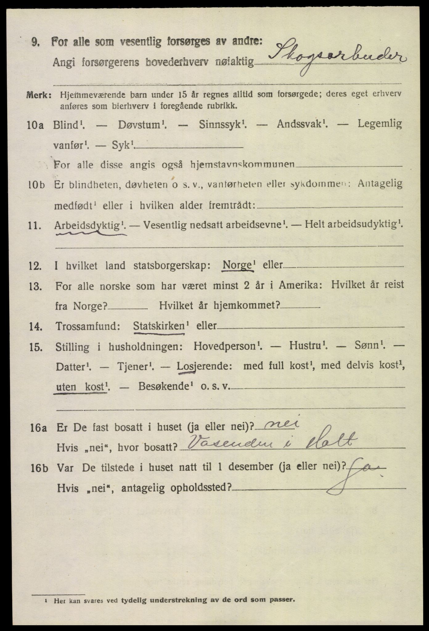 SAK, 1920 census for Froland, 1920, p. 5520