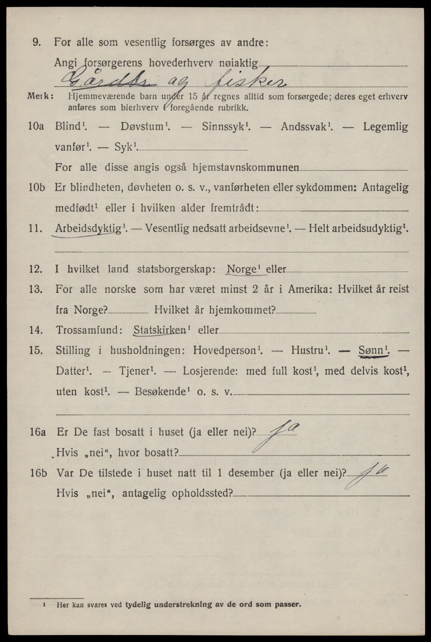 SAST, 1920 census for Tysvær, 1920, p. 3769
