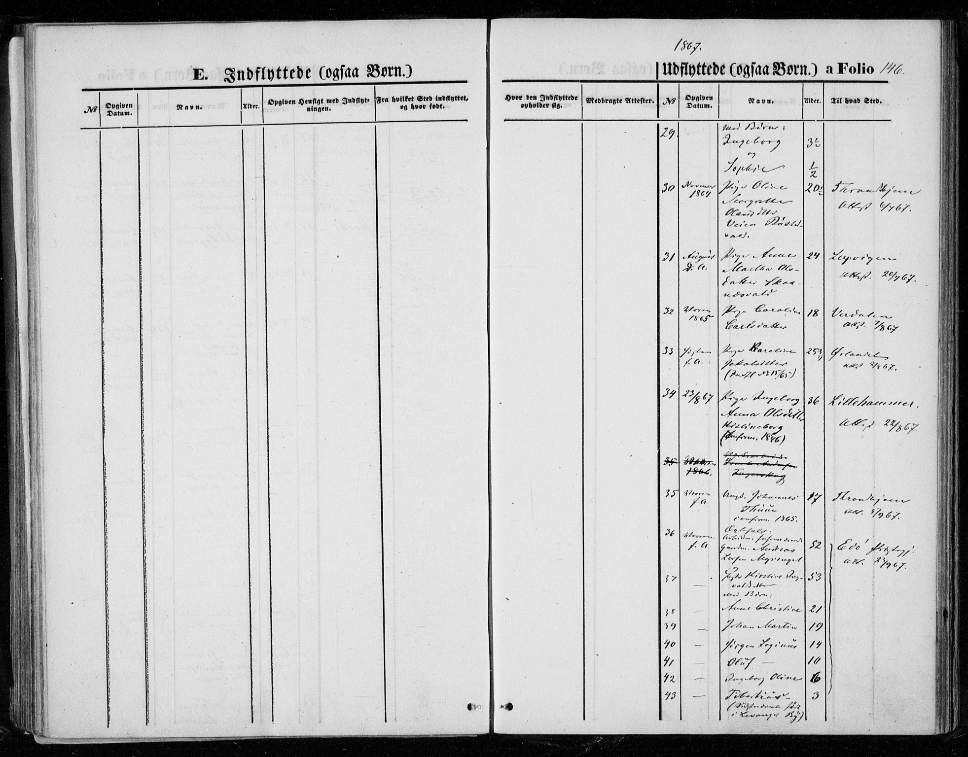 Ministerialprotokoller, klokkerbøker og fødselsregistre - Nord-Trøndelag, AV/SAT-A-1458/721/L0206: Parish register (official) no. 721A01, 1864-1874, p. 146