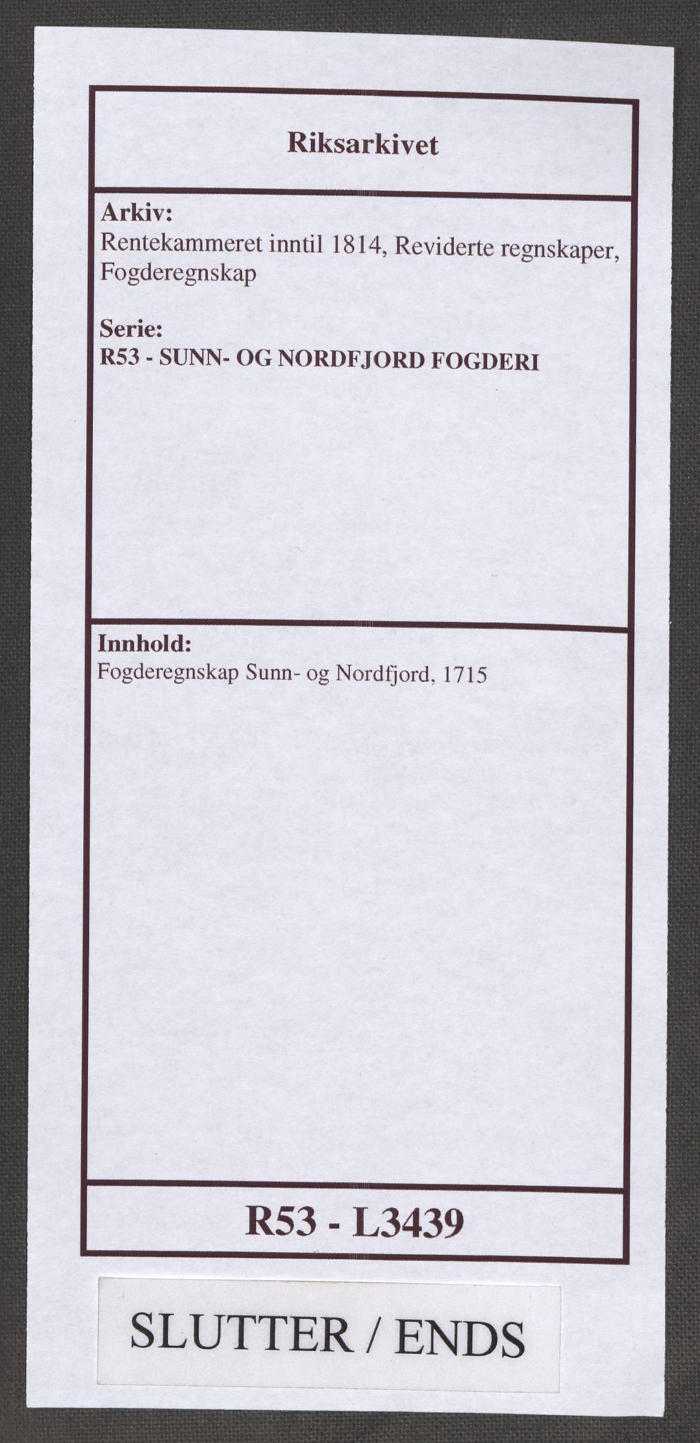 Rentekammeret inntil 1814, Reviderte regnskaper, Fogderegnskap, AV/RA-EA-4092/R53/L3439: Fogderegnskap Sunn- og Nordfjord, 1715, p. 566