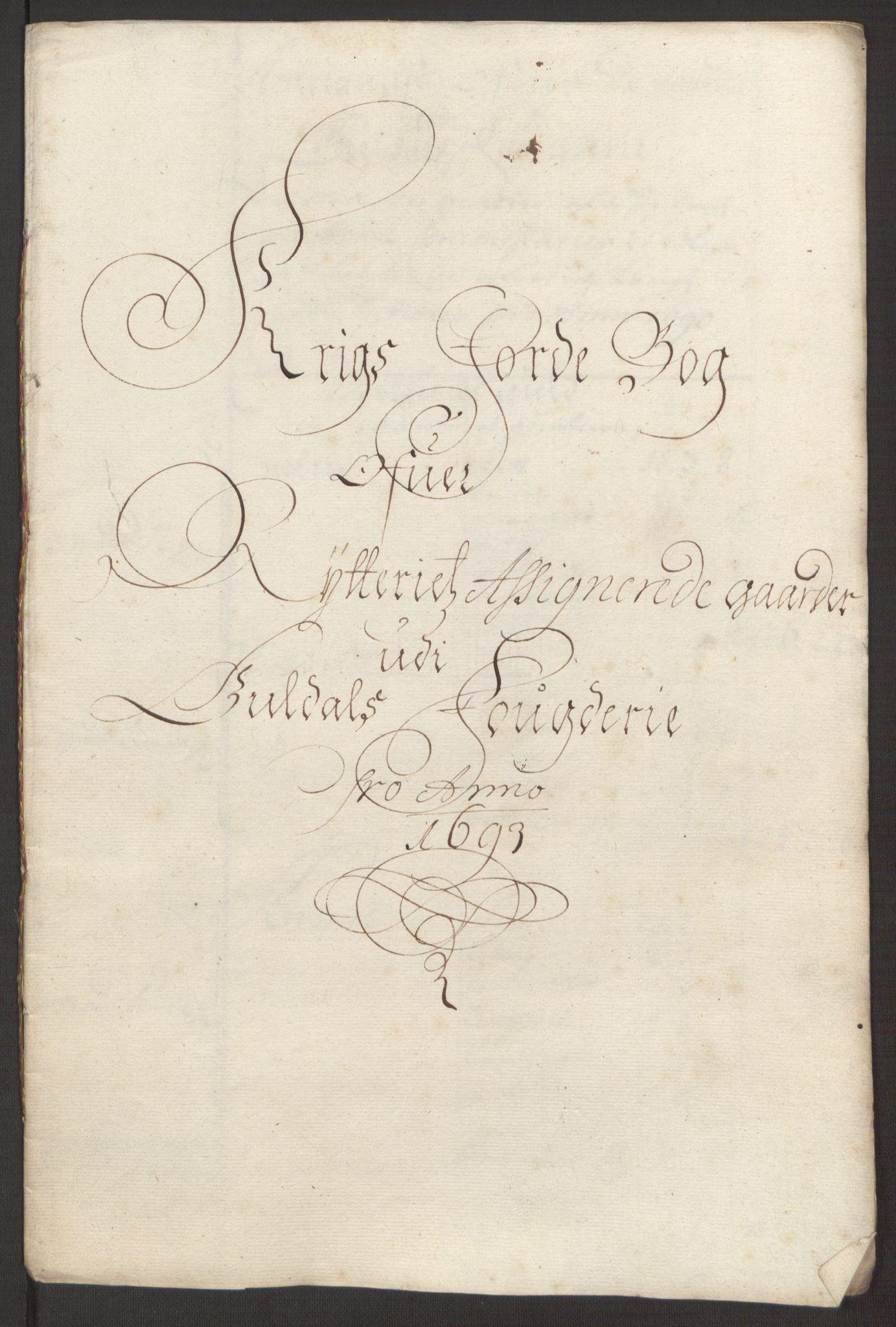 Rentekammeret inntil 1814, Reviderte regnskaper, Fogderegnskap, AV/RA-EA-4092/R59/L3943: Fogderegnskap Gauldal, 1693, p. 152