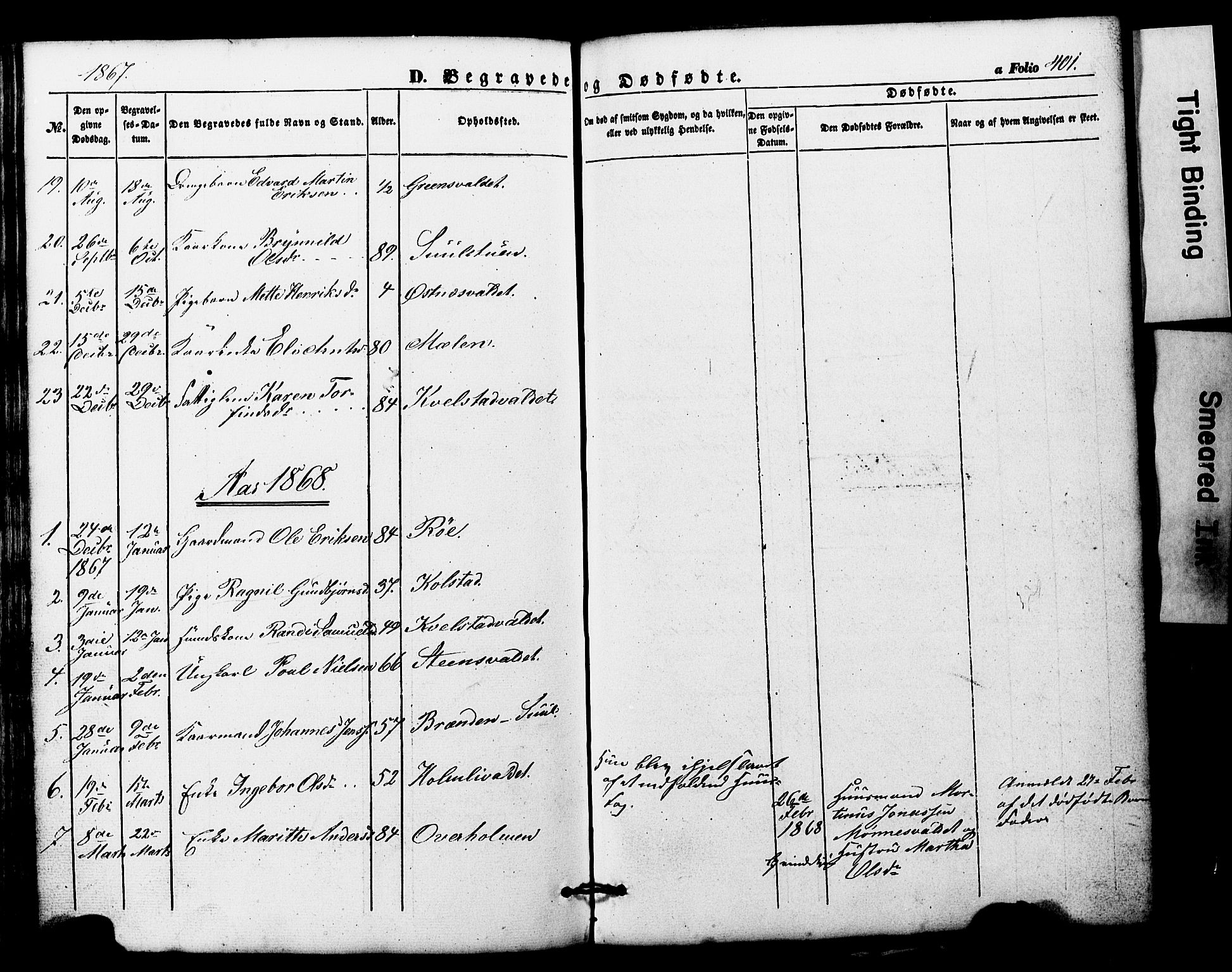 Ministerialprotokoller, klokkerbøker og fødselsregistre - Nord-Trøndelag, SAT/A-1458/724/L0268: Parish register (copy) no. 724C04, 1846-1878, p. 401