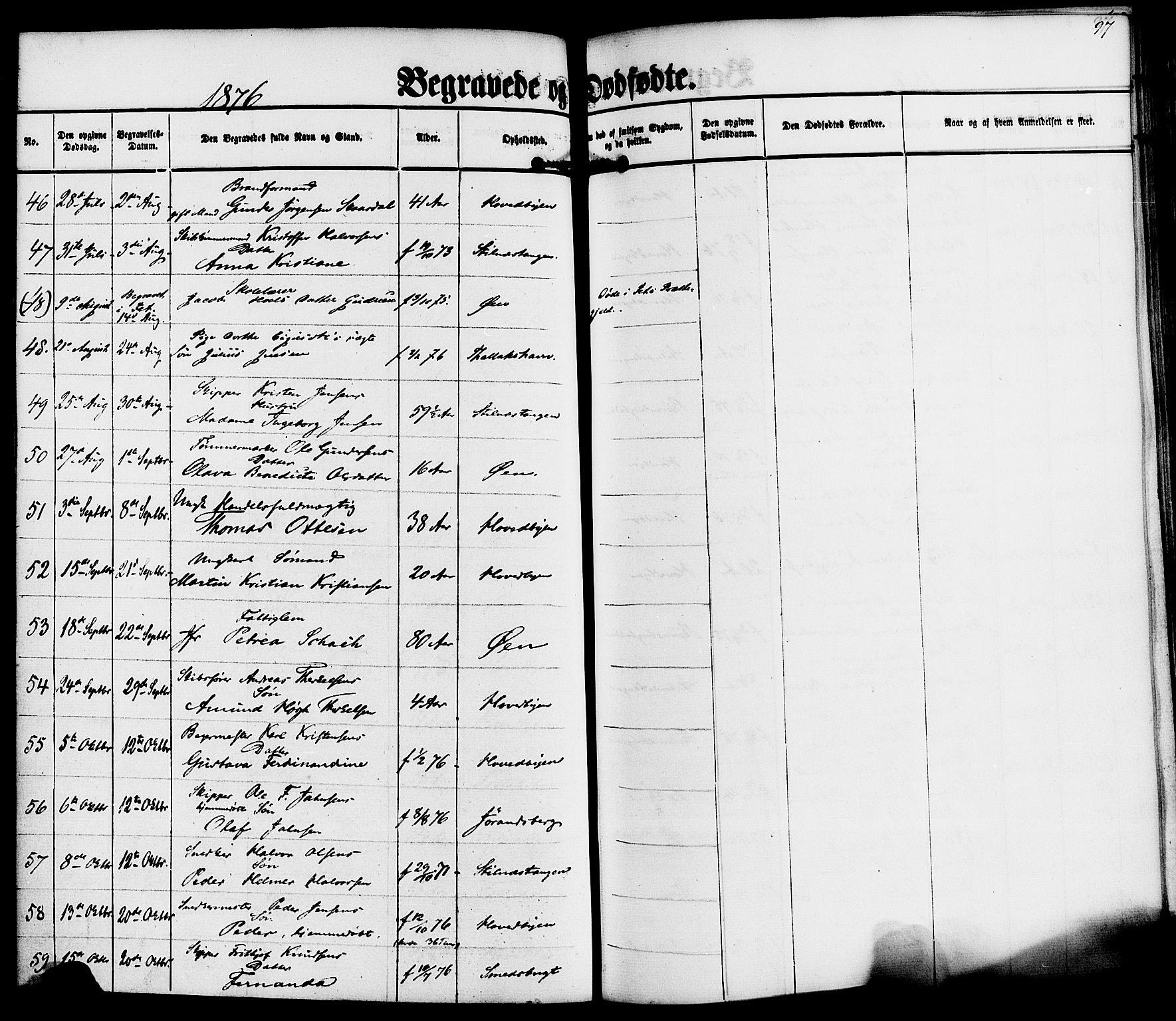 Kragerø kirkebøker, SAKO/A-278/F/Fa/L0010: Parish register (official) no. 10, 1861-1885, p. 97