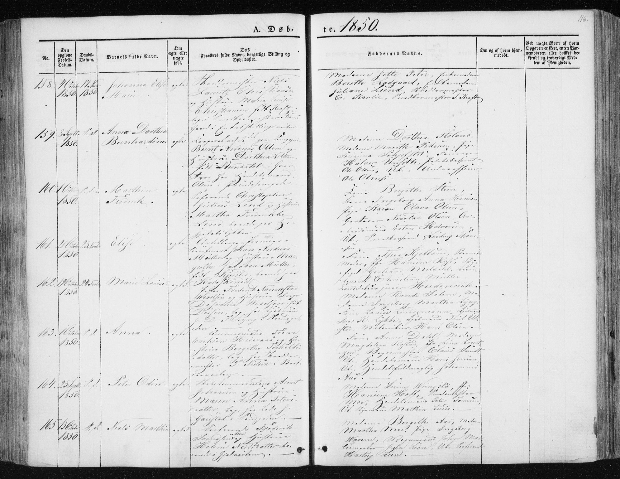 Ministerialprotokoller, klokkerbøker og fødselsregistre - Sør-Trøndelag, AV/SAT-A-1456/602/L0110: Parish register (official) no. 602A08, 1840-1854, p. 116