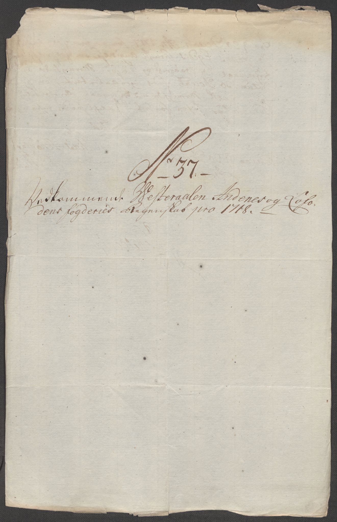 Rentekammeret inntil 1814, Reviderte regnskaper, Fogderegnskap, RA/EA-4092/R67/L4684: Fogderegnskap Vesterålen, Andenes og Lofoten, 1718, p. 281
