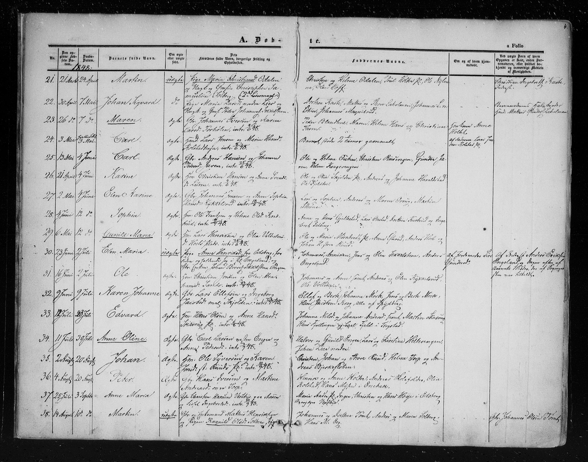 Askim prestekontor Kirkebøker, AV/SAO-A-10900/F/Fa/L0005: Parish register (official) no. 5, 1847-1879, p. 4