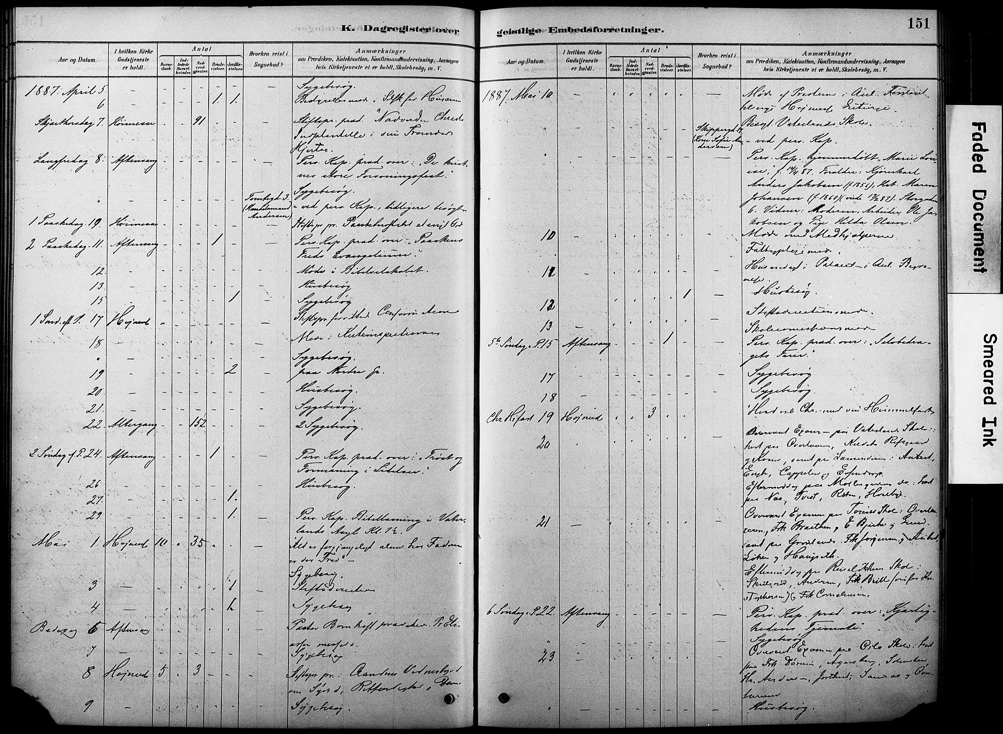 Oslo domkirke Kirkebøker, SAO/A-10752/F/Fa/L0038: Parish register (official) no. 38, 1878-1921, p. 151