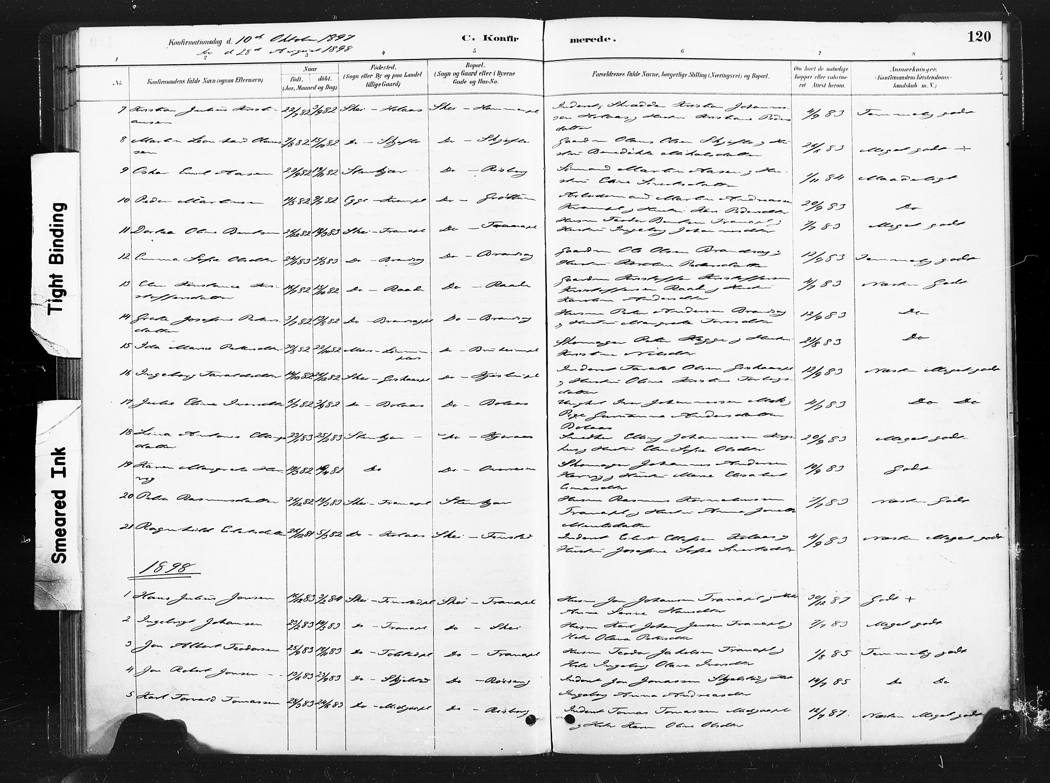 Ministerialprotokoller, klokkerbøker og fødselsregistre - Nord-Trøndelag, SAT/A-1458/736/L0361: Parish register (official) no. 736A01, 1884-1906, p. 120