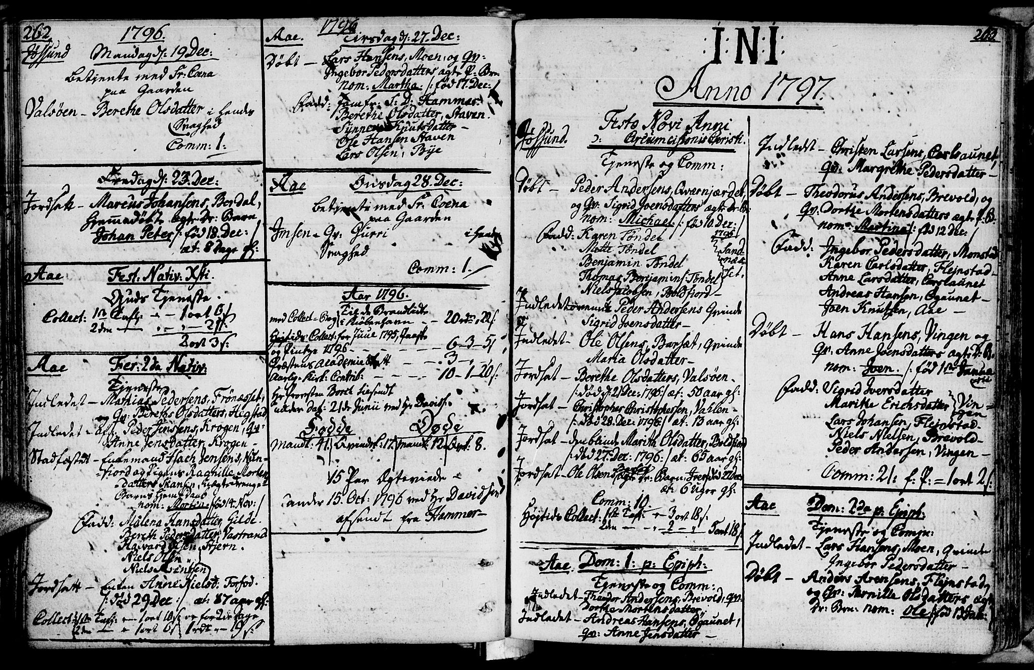 Ministerialprotokoller, klokkerbøker og fødselsregistre - Sør-Trøndelag, SAT/A-1456/655/L0673: Parish register (official) no. 655A02, 1780-1801, p. 262-263