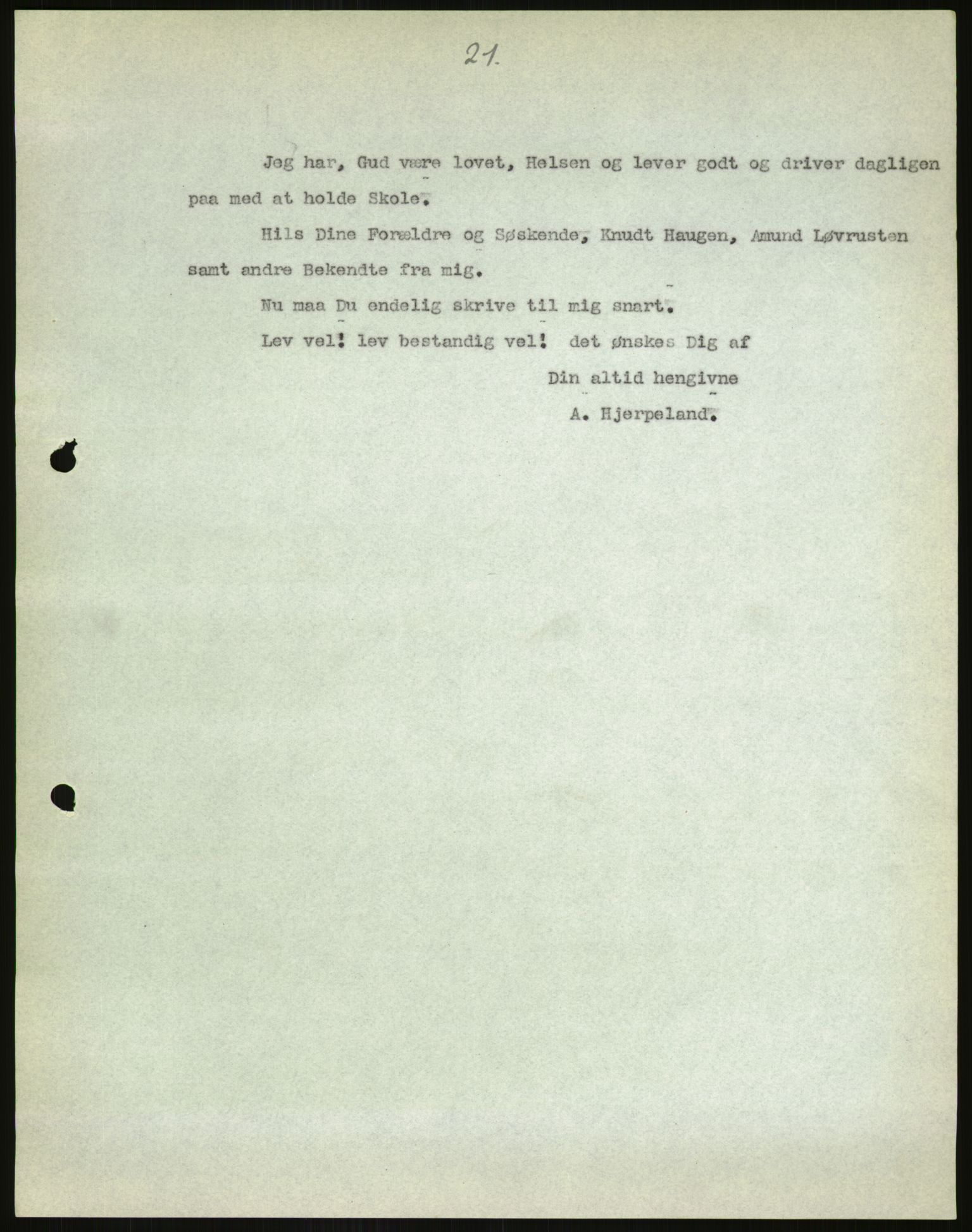 Samlinger til kildeutgivelse, Amerikabrevene, AV/RA-EA-4057/F/L0038: Arne Odd Johnsens amerikabrevsamling II, 1855-1900, p. 421