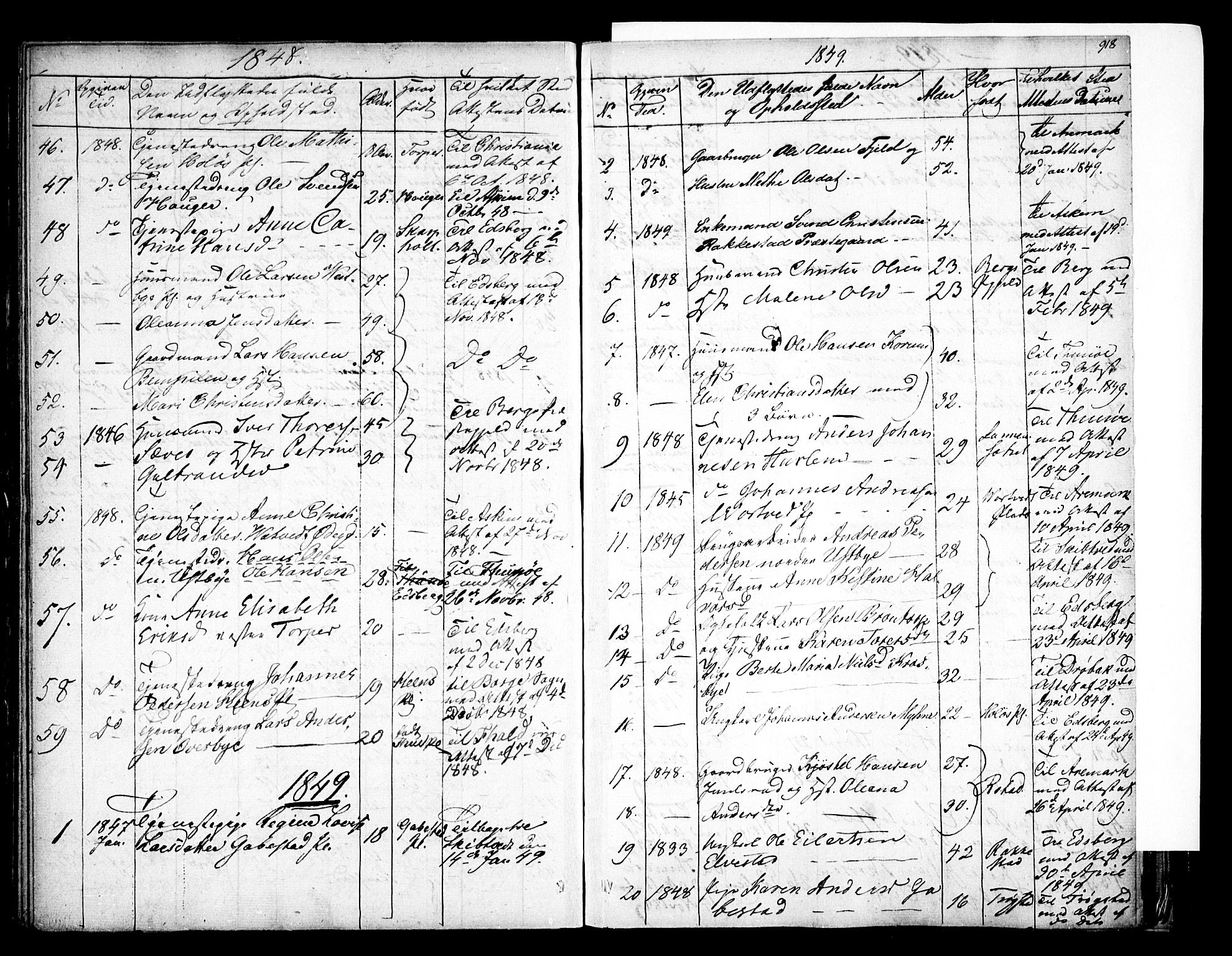 Rakkestad prestekontor Kirkebøker, SAO/A-2008/F/Fa/L0008: Parish register (official) no. I 8, 1842-1849, p. 917-918
