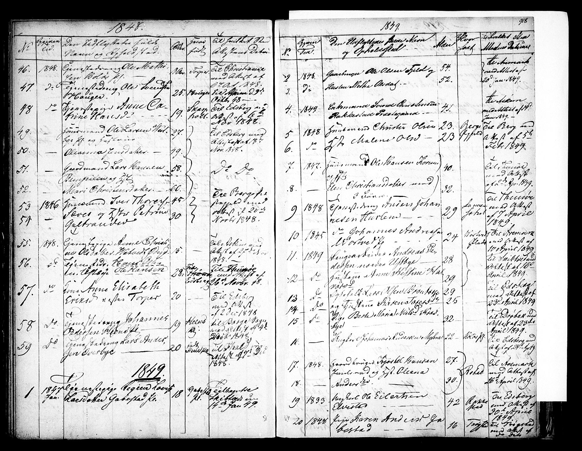 Rakkestad prestekontor Kirkebøker, AV/SAO-A-2008/F/Fa/L0008: Parish register (official) no. I 8, 1842-1849, p. 917-918