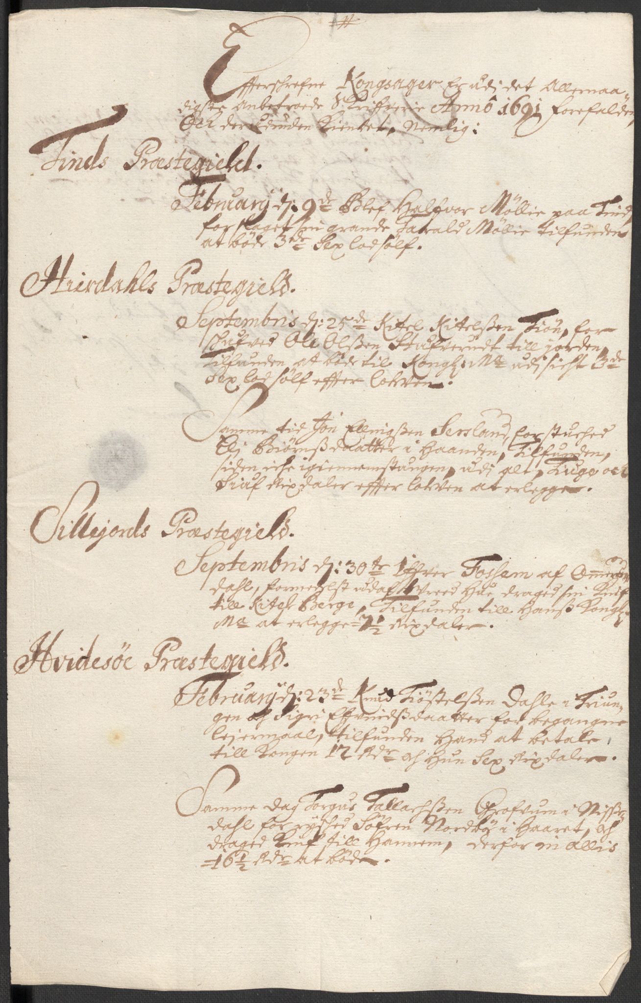 Rentekammeret inntil 1814, Reviderte regnskaper, Fogderegnskap, AV/RA-EA-4092/R35/L2089: Fogderegnskap Øvre og Nedre Telemark, 1690-1692, p. 154