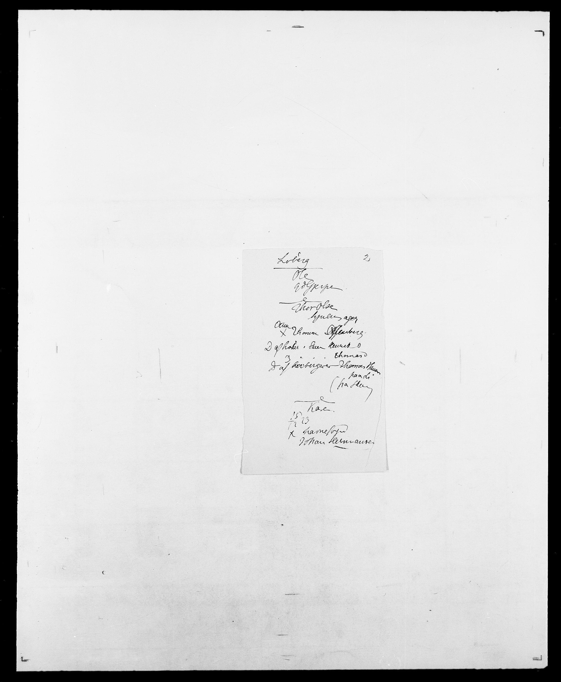 Delgobe, Charles Antoine - samling, AV/SAO-PAO-0038/D/Da/L0025: Løberg - Mazar, p. 4