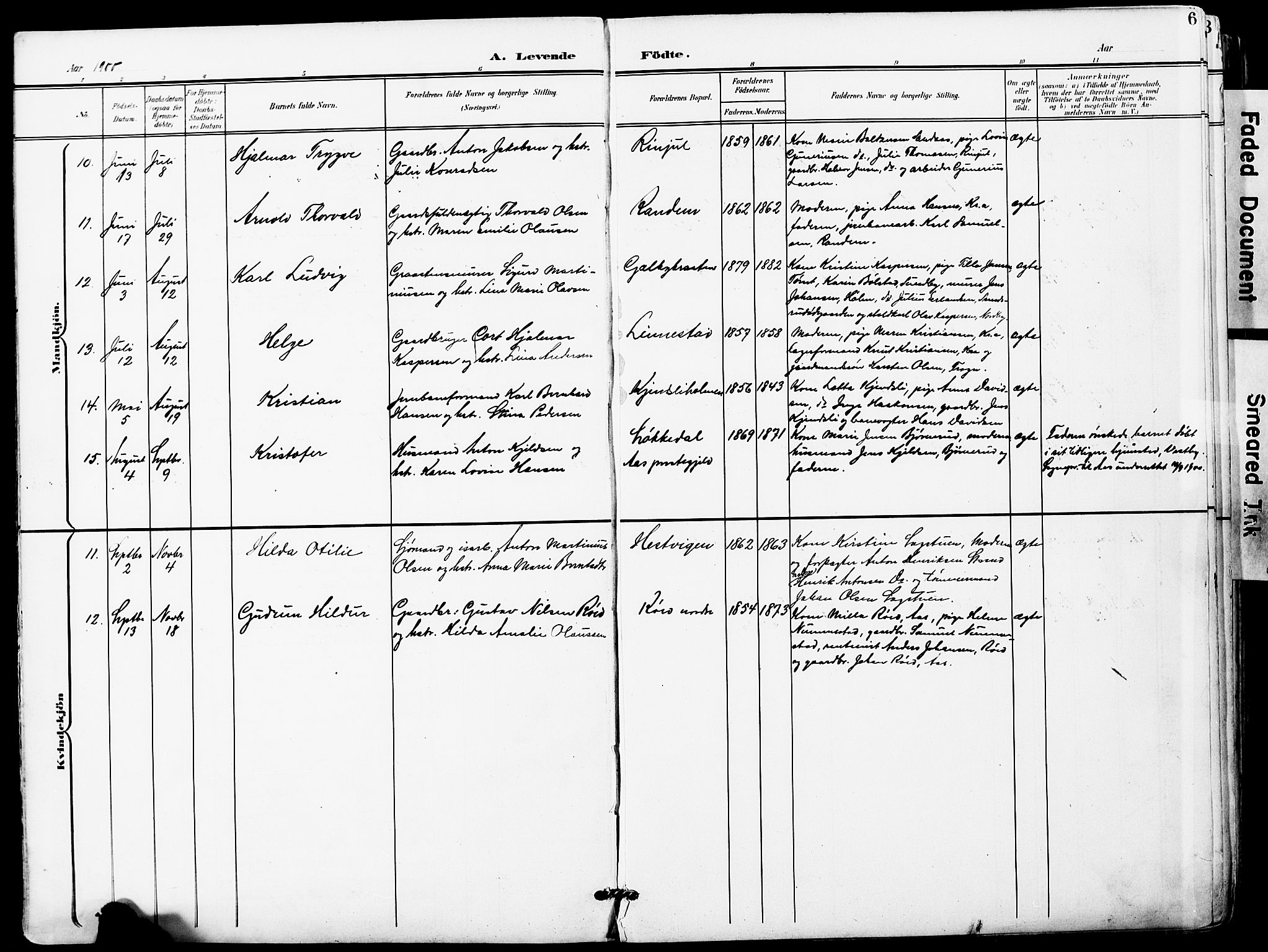 Vestby prestekontor Kirkebøker, SAO/A-10893/F/Fa/L0010: Parish register (official) no. I 10, 1900-1926, p. 6