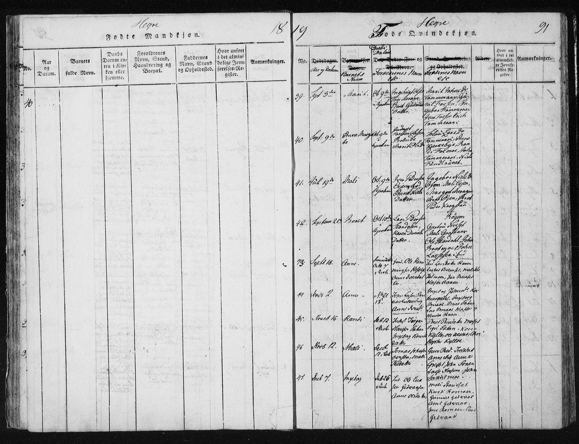 Ministerialprotokoller, klokkerbøker og fødselsregistre - Nord-Trøndelag, SAT/A-1458/709/L0061: Parish register (official) no. 709A08 /4, 1815-1819, p. 91