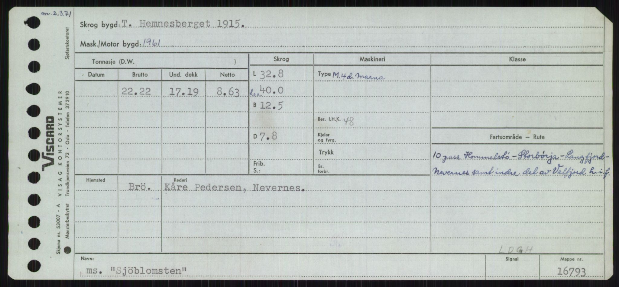 Sjøfartsdirektoratet med forløpere, Skipsmålingen, AV/RA-S-1627/H/Ha/L0005/0001: Fartøy, S-Sven / Fartøy, S-Skji, p. 503