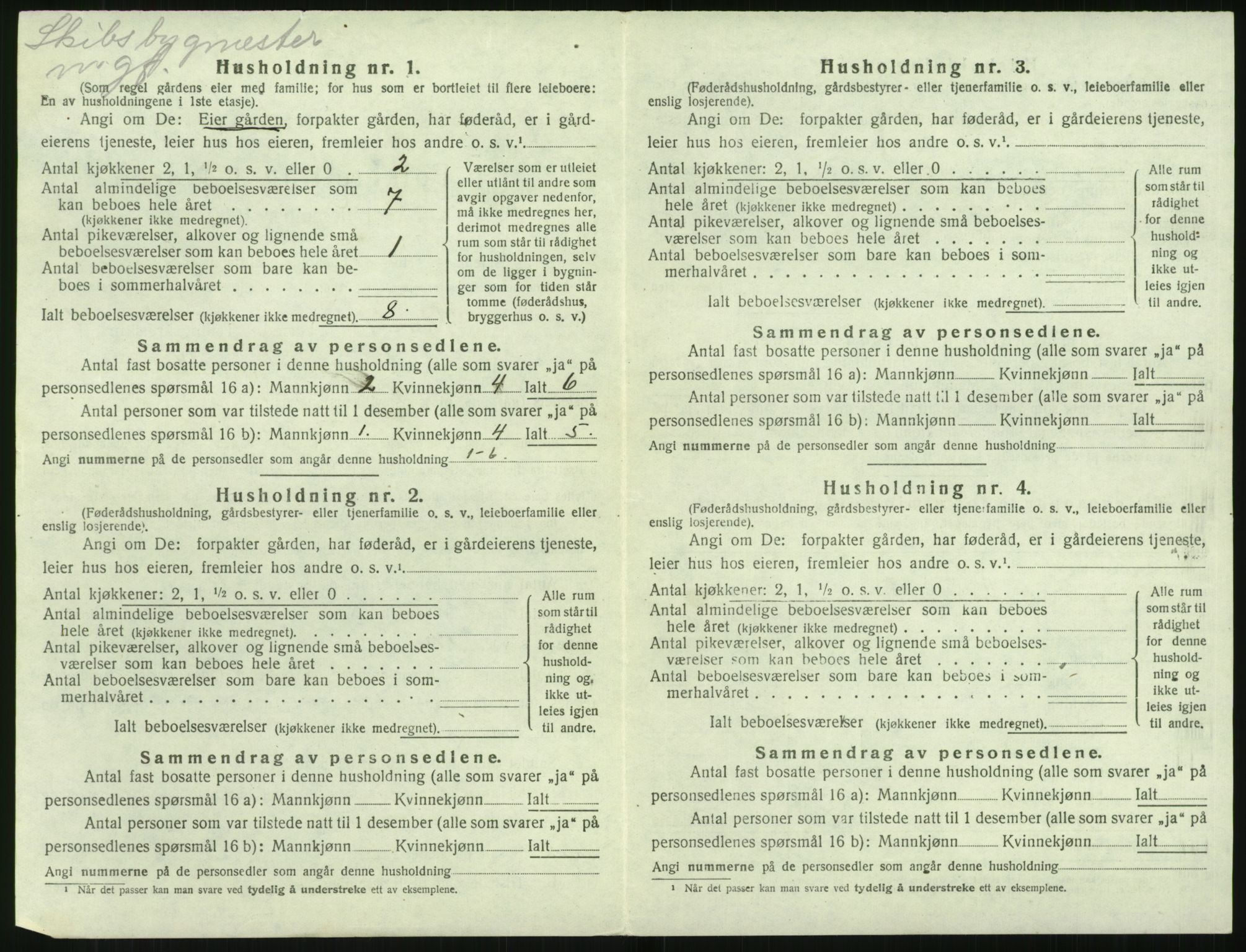 SAK, 1920 census for Tromøy, 1920, p. 334