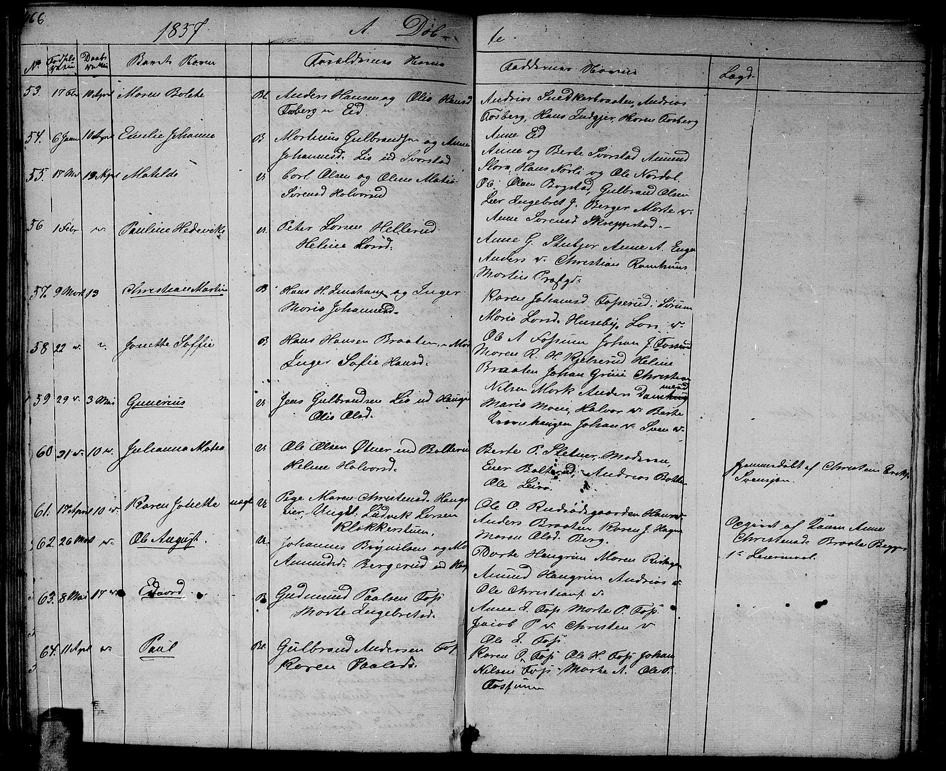 Aurskog prestekontor Kirkebøker, AV/SAO-A-10304a/G/Ga/L0002: Parish register (copy) no. I 2, 1829-1857, p. 466