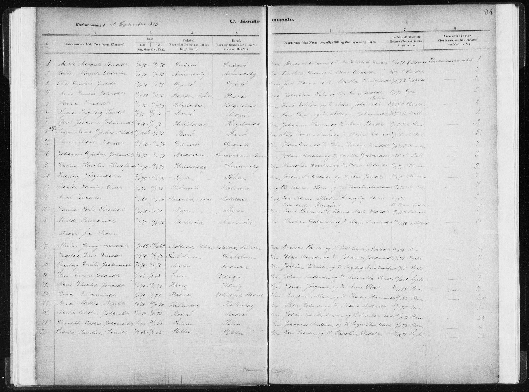 Ministerialprotokoller, klokkerbøker og fødselsregistre - Sør-Trøndelag, AV/SAT-A-1456/634/L0533: Parish register (official) no. 634A09, 1882-1901, p. 94