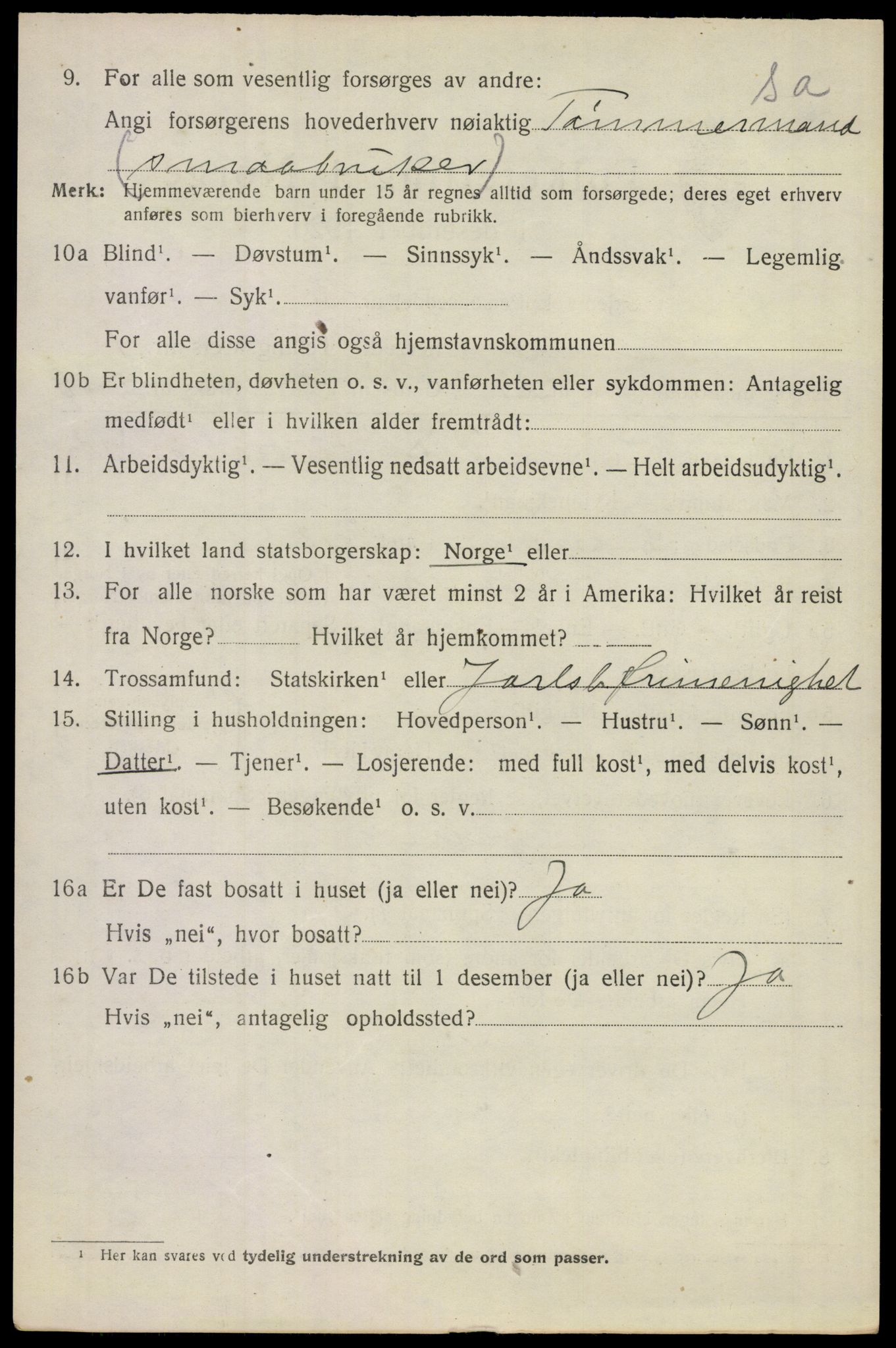 SAKO, 1920 census for Ramnes, 1920, p. 1443