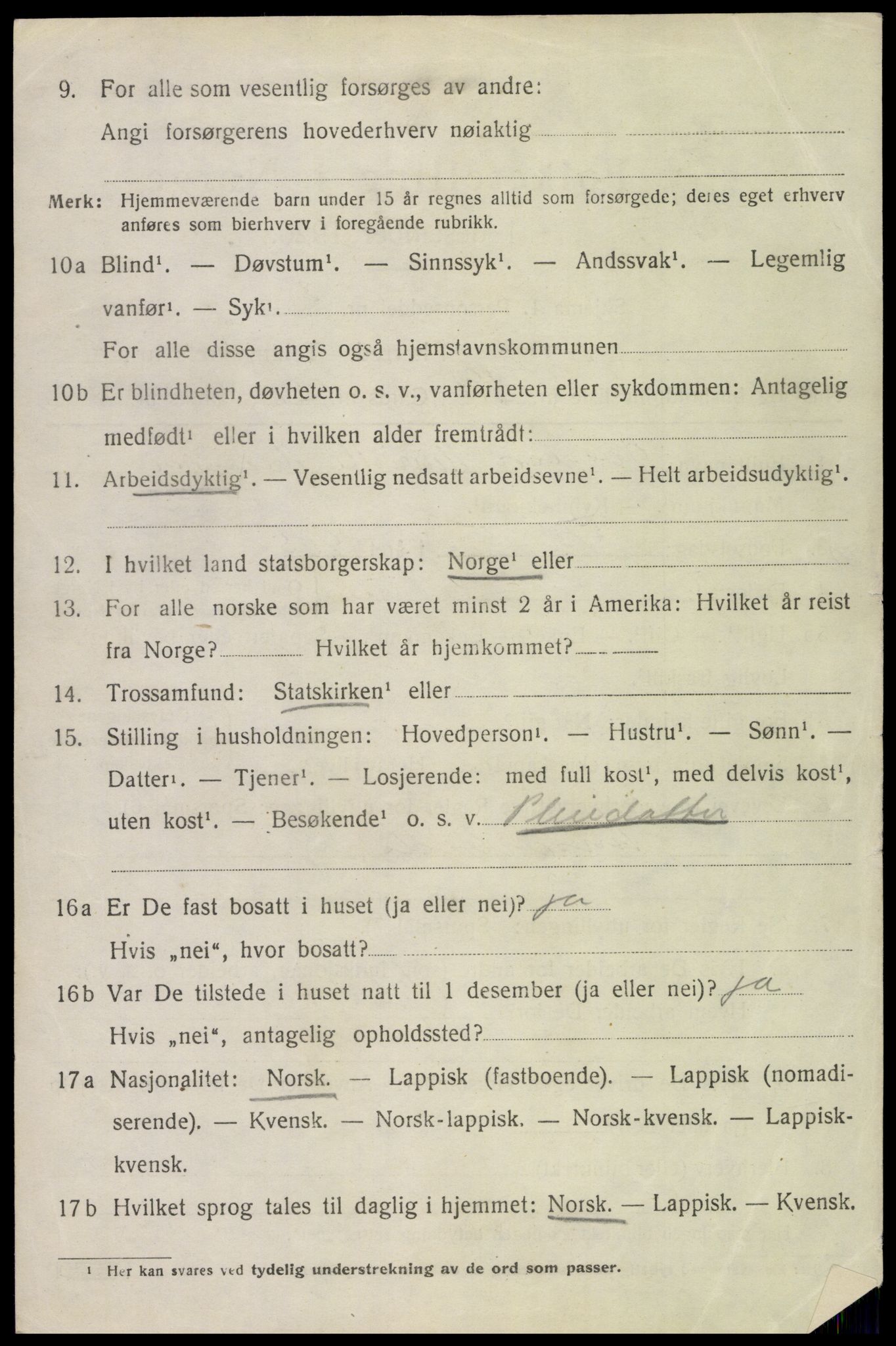 SAT, 1920 census for Borge, 1920, p. 4292