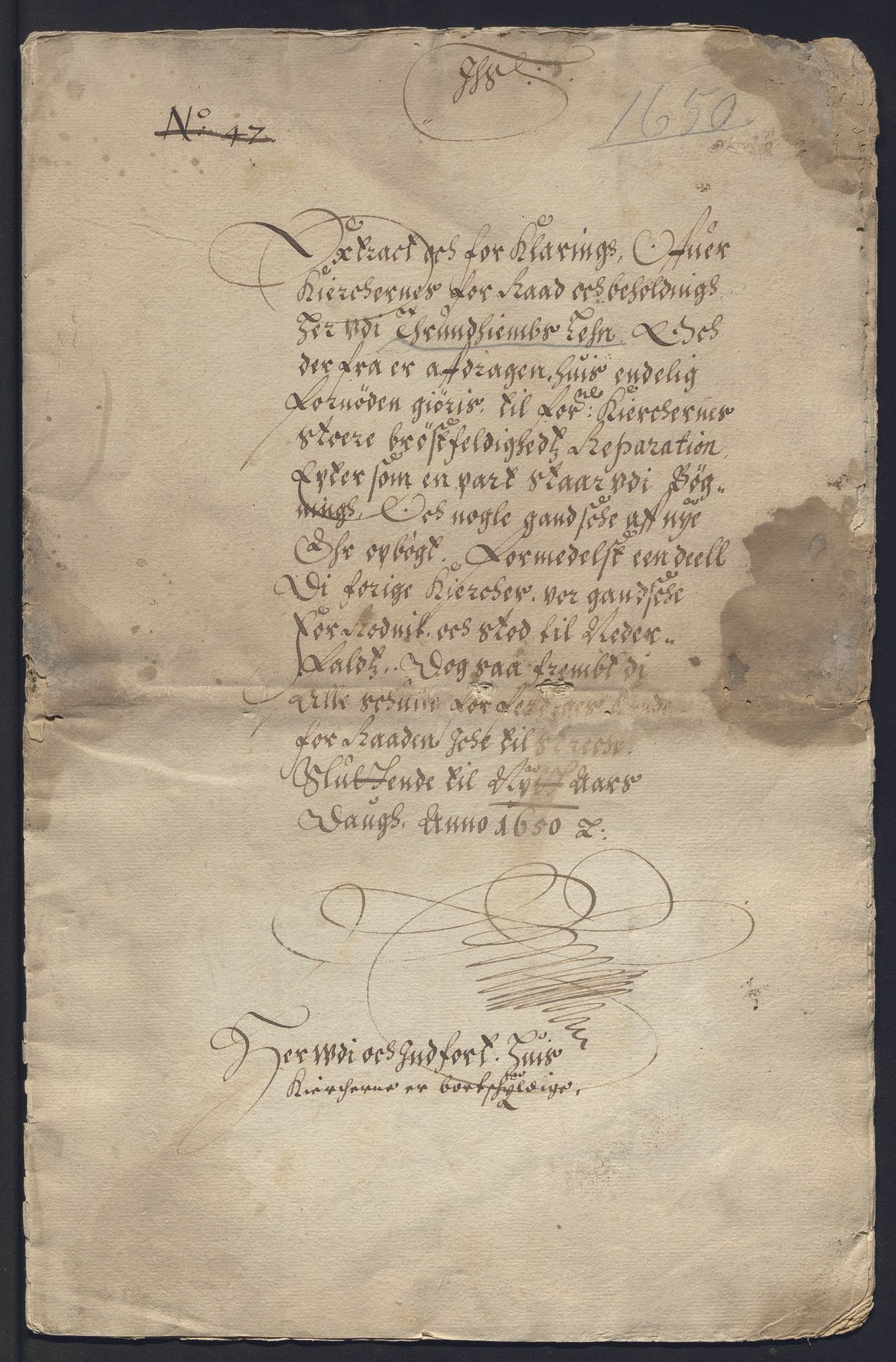 Rentekammeret inntil 1814, Reviderte regnskaper, Kirkeregnskap, AV/RA-EA-4067/Rf/L0113: Kirkeregnskap, 1641-1656, p. 2