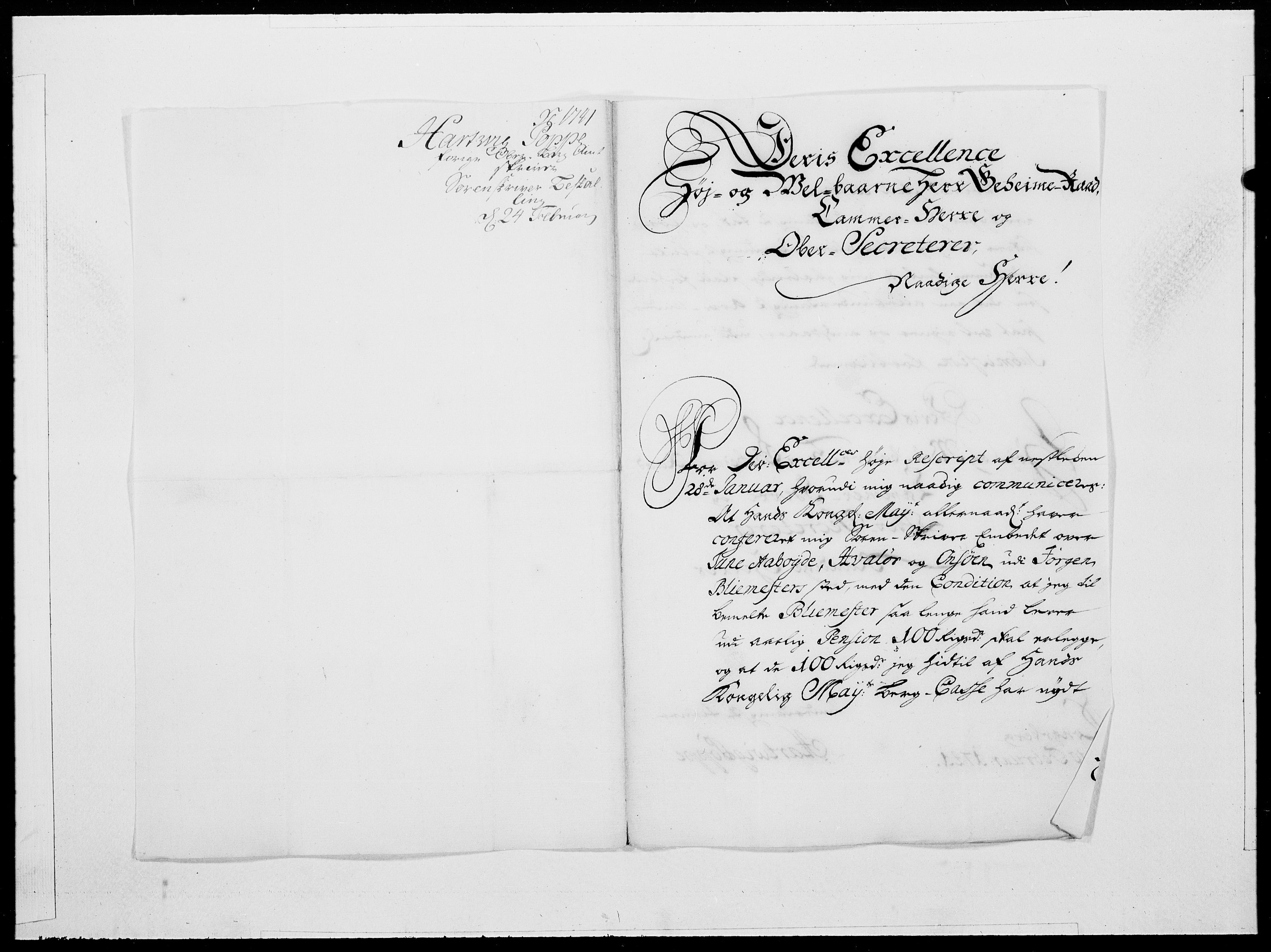 Danske Kanselli 1572-1799, AV/RA-EA-3023/F/Fc/Fcc/Fcca/L0133: Norske innlegg 1572-1799, 1741, p. 154