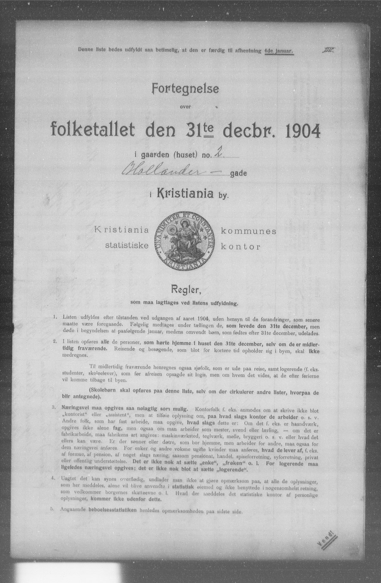 OBA, Municipal Census 1904 for Kristiania, 1904, p. 7820