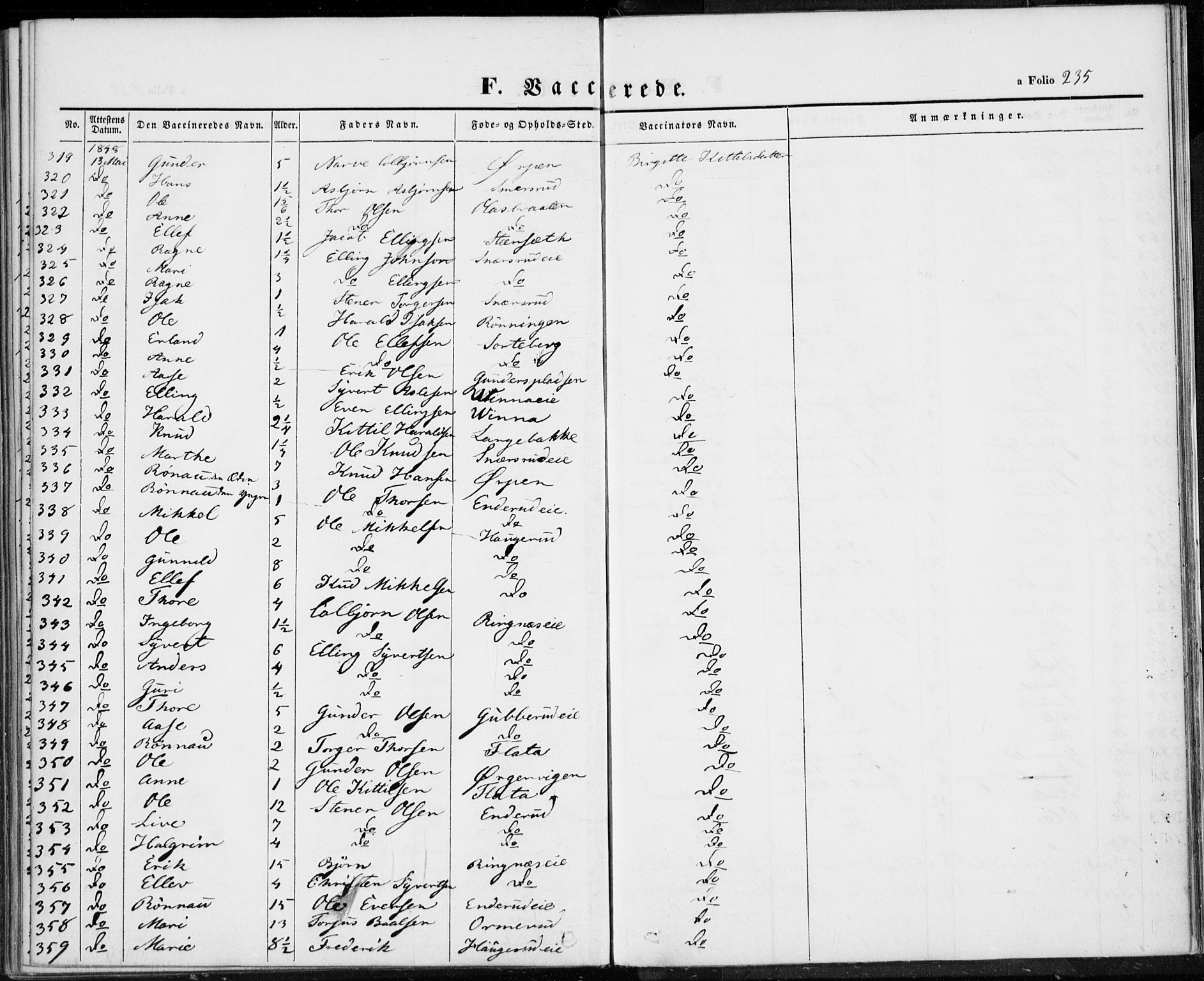 Sigdal kirkebøker, AV/SAKO-A-245/F/Fa/L0007: Parish register (official) no. I 7, 1844-1849, p. 235