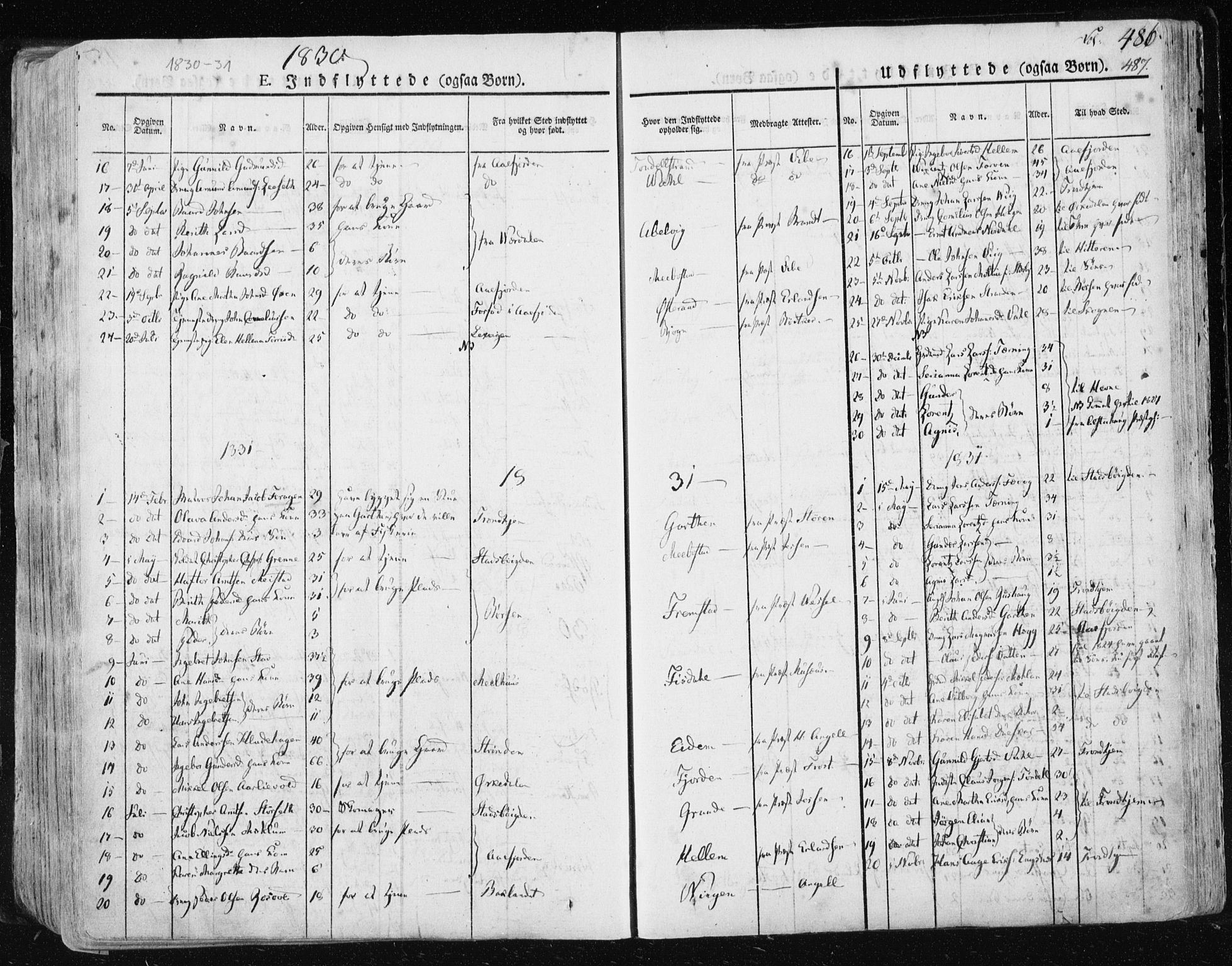 Ministerialprotokoller, klokkerbøker og fødselsregistre - Sør-Trøndelag, SAT/A-1456/659/L0735: Parish register (official) no. 659A05, 1826-1841, p. 486