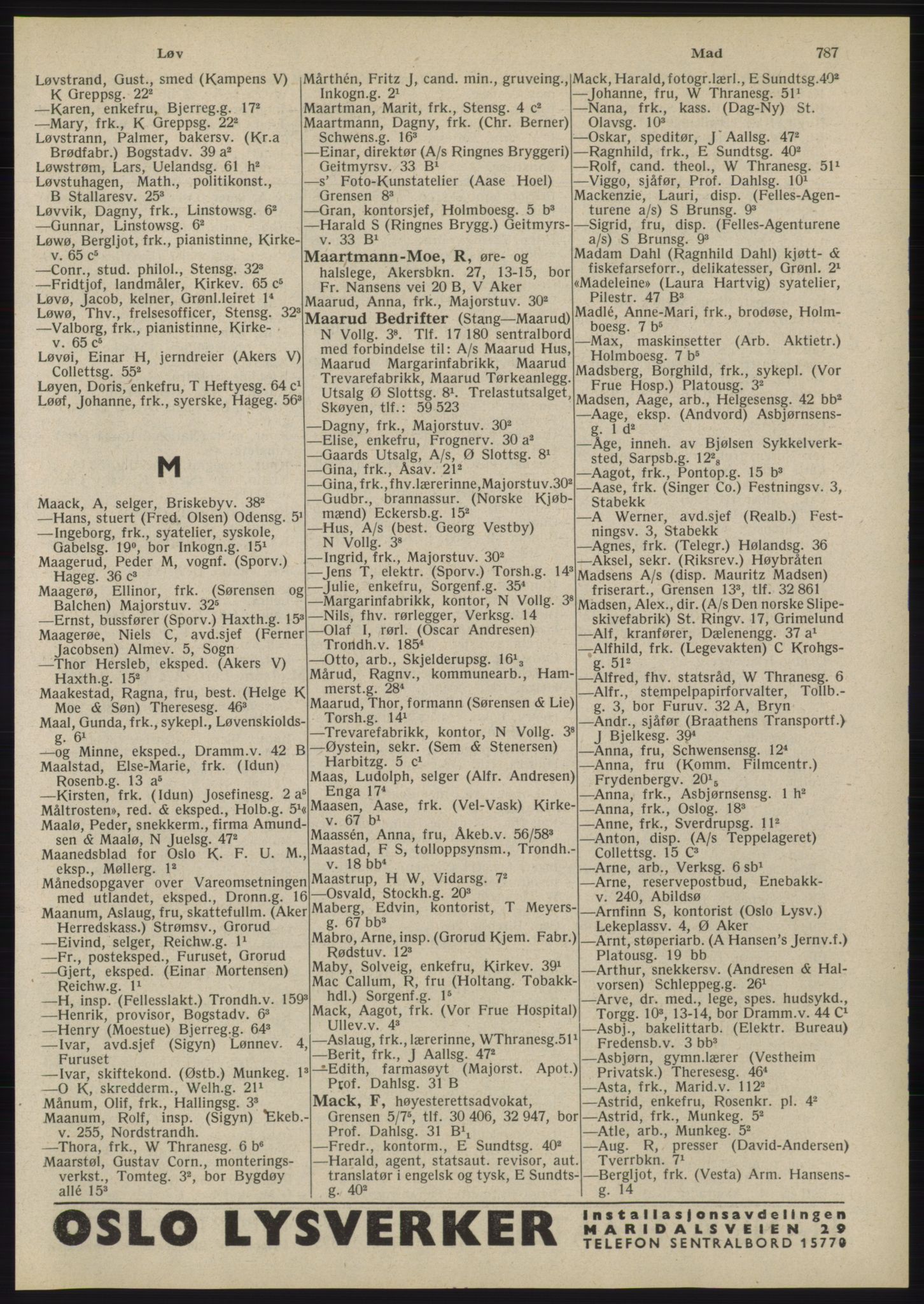 Kristiania/Oslo adressebok, PUBL/-, 1945, p. 783