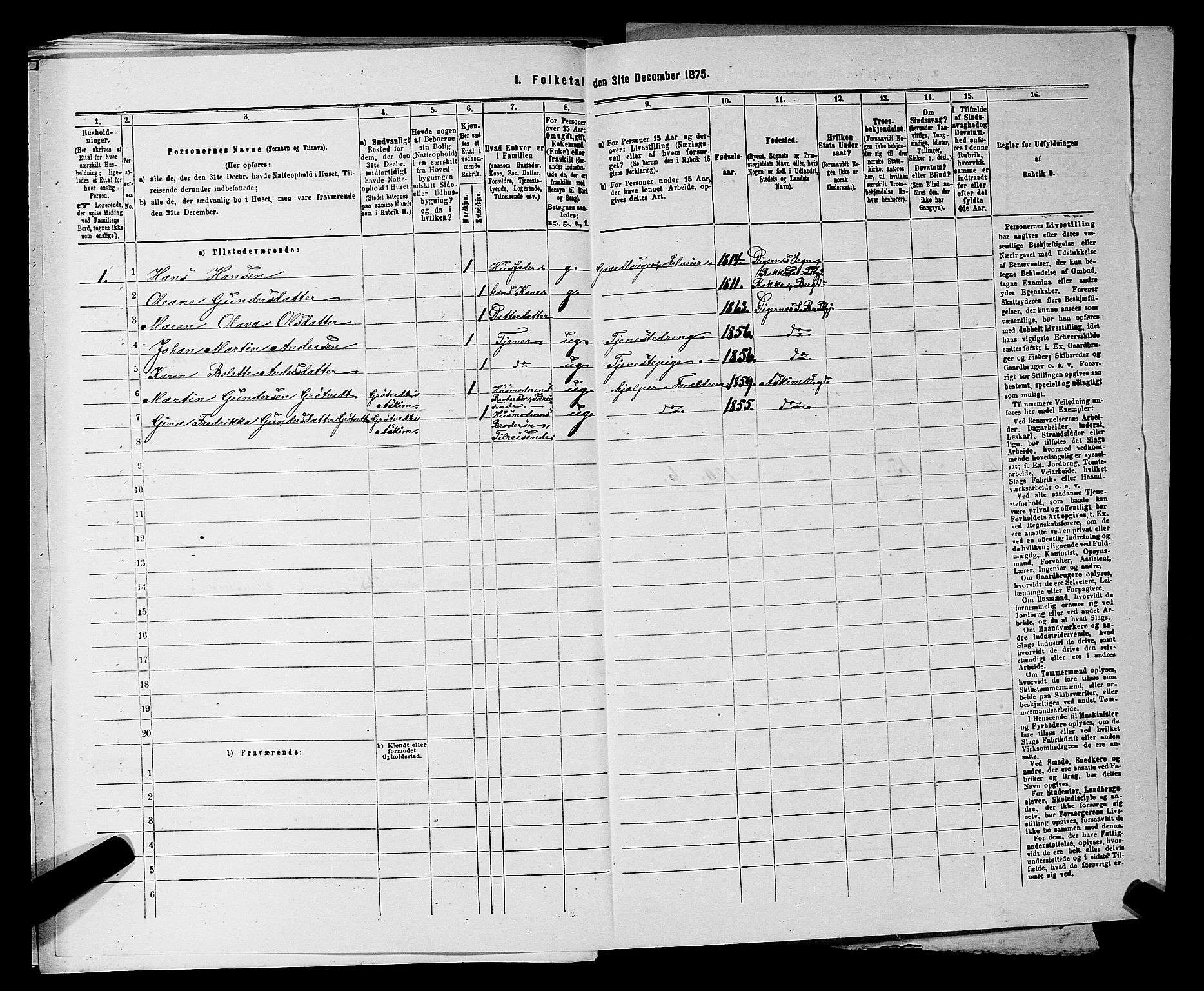 RA, 1875 census for 0128P Rakkestad, 1875, p. 1724