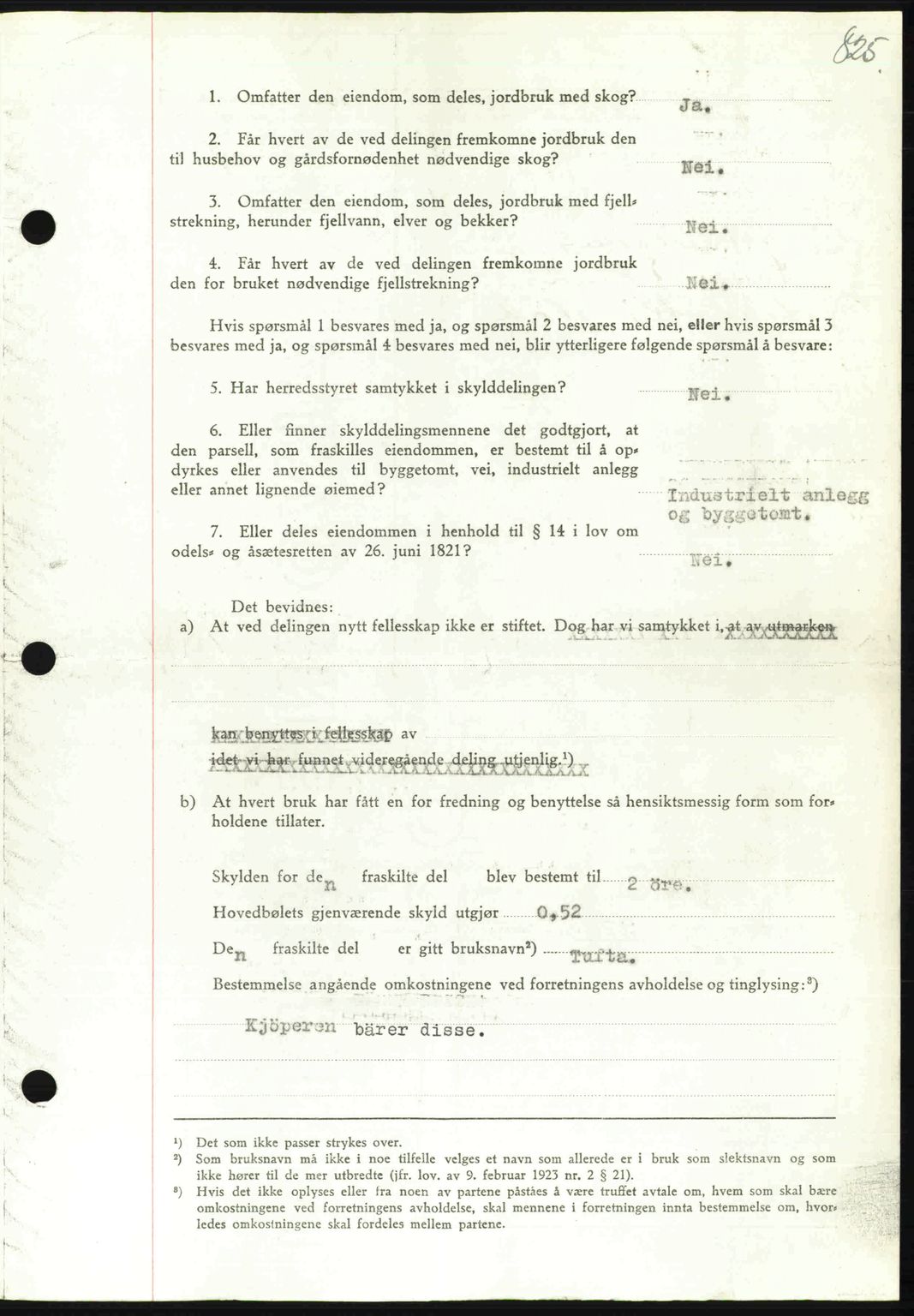 Orkdal sorenskriveri, SAT/A-4169/1/2/2C: Mortgage book no. A, 1947-1947, Diary no: : 1592/1947