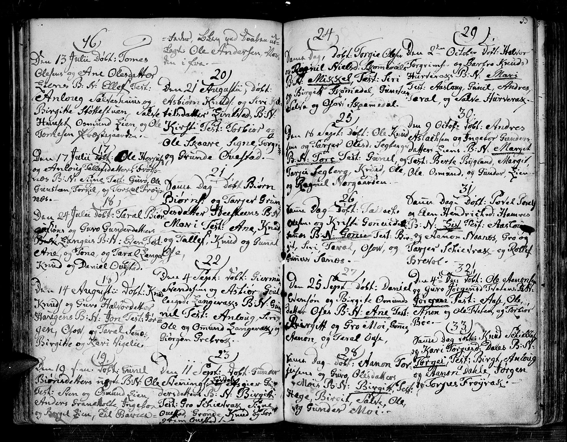 Bygland sokneprestkontor, AV/SAK-1111-0006/F/Fa/Fab/L0002: Parish register (official) no. A 2, 1766-1816, p. 53