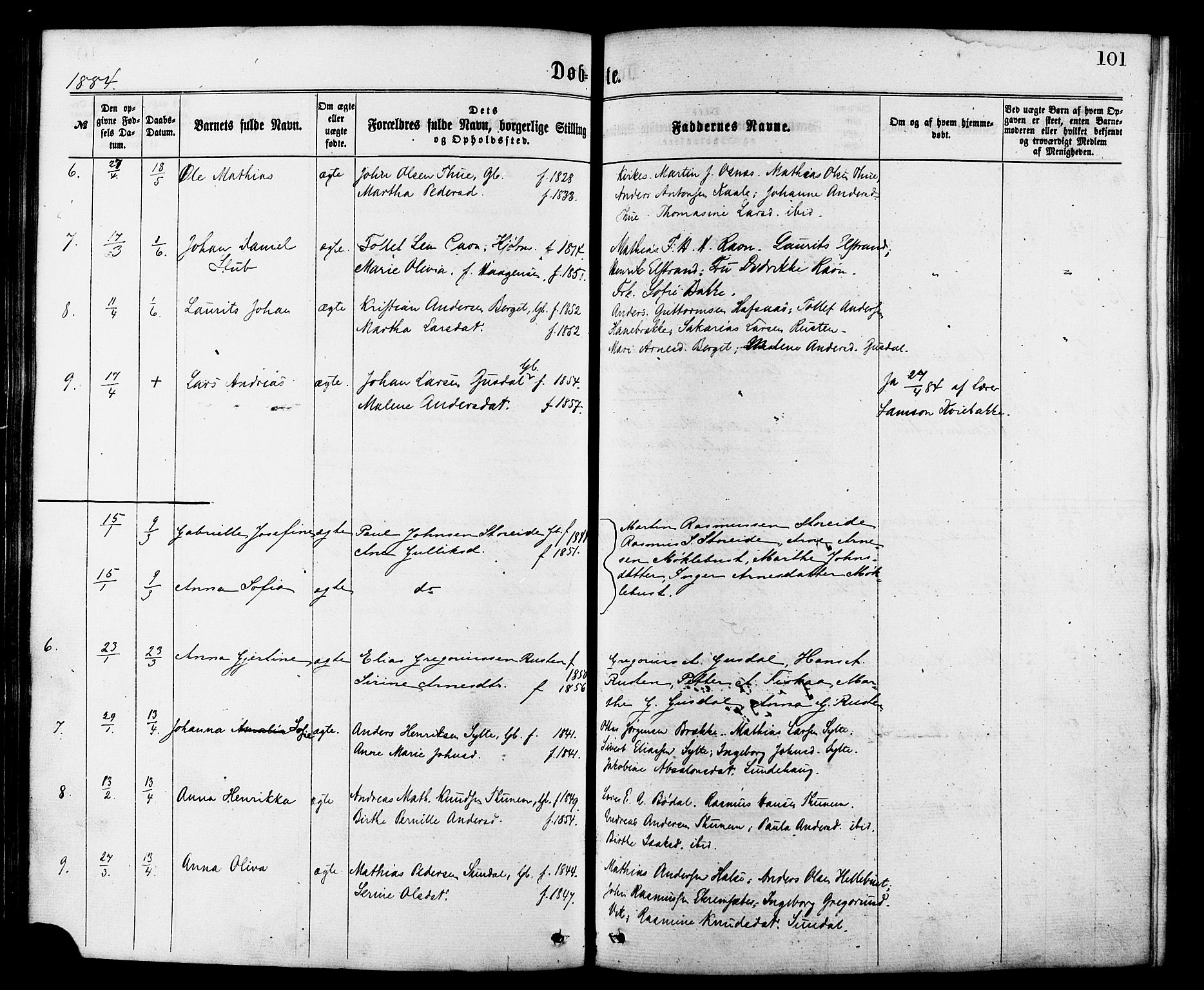 Ministerialprotokoller, klokkerbøker og fødselsregistre - Møre og Romsdal, AV/SAT-A-1454/501/L0007: Parish register (official) no. 501A07, 1868-1884, p. 101