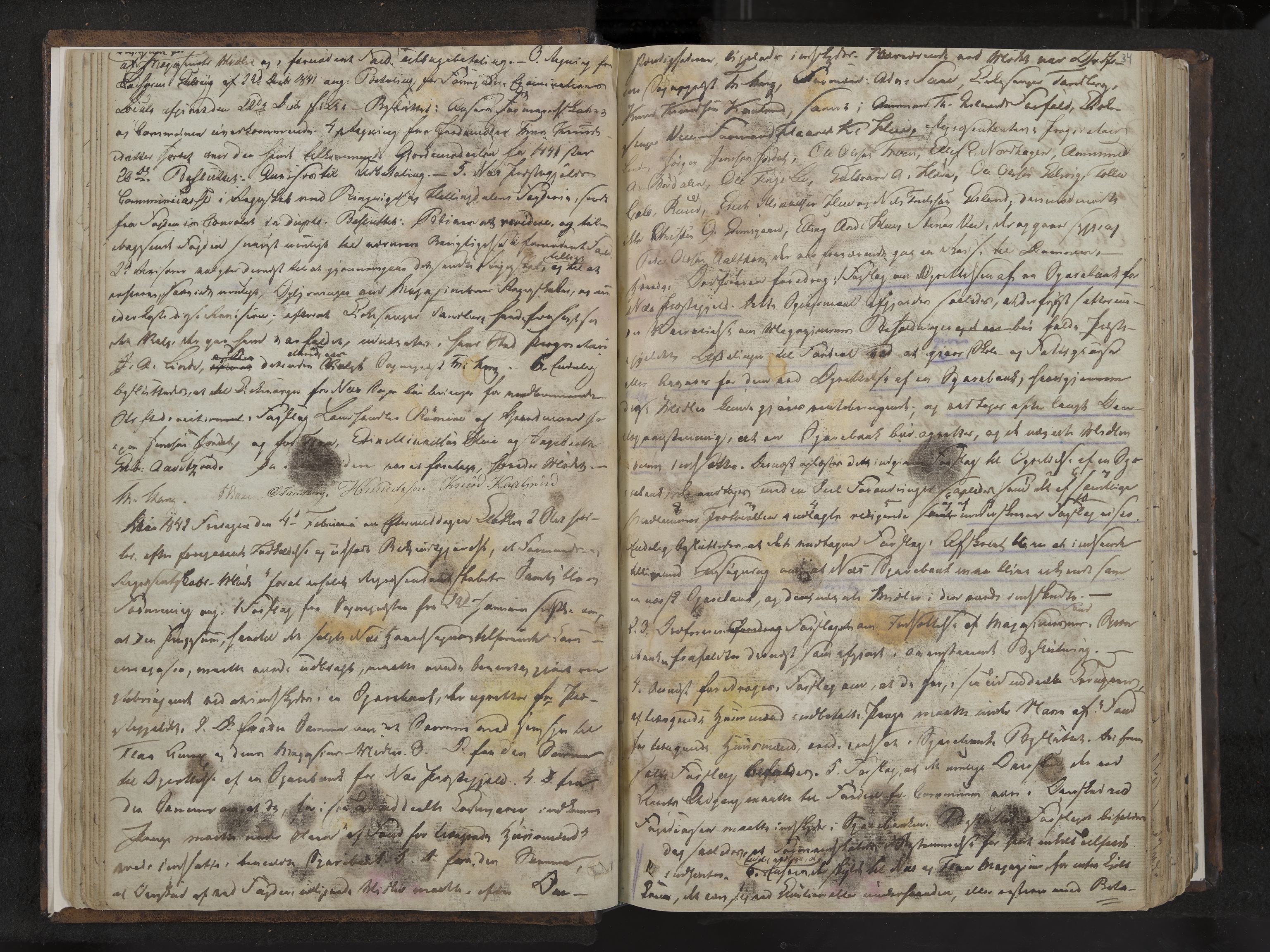 Nes formannskap og sentraladministrasjon, IKAK/0616021-1/A/Aa/L0001: Møtebok med register, 1838-1875, p. 34