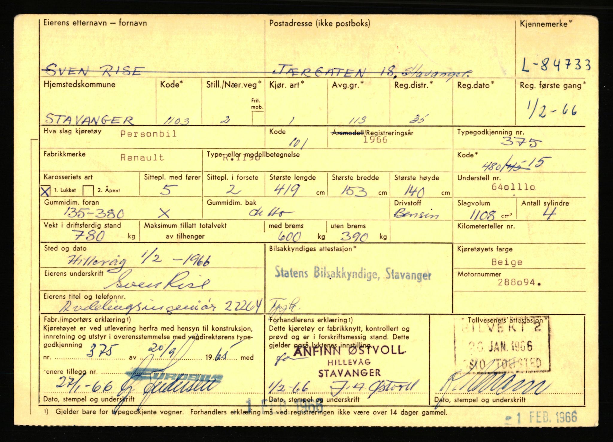 Stavanger trafikkstasjon, AV/SAST-A-101942/0/F/L0073: L-84100 - L-86499, 1930-1971, p. 647