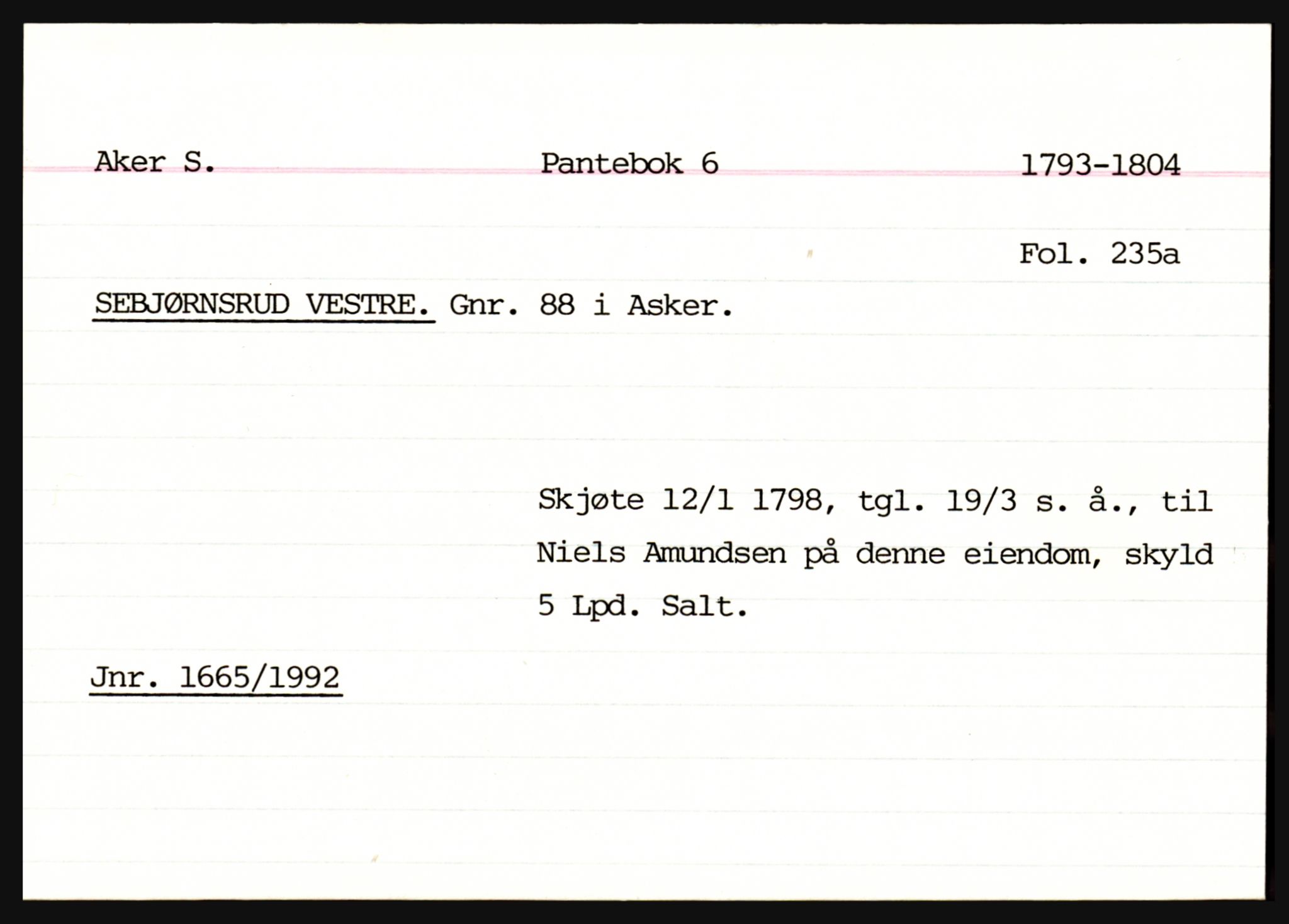 Statsarkivet i Oslo, AV/SAO-A-10621/Z/Zb/L0006: Asker (Sebjørnsrud - Åstad), Aurskog m/ Blaker (Armoen - Åsnes), Bærum (Avløs - Haug), p. 6