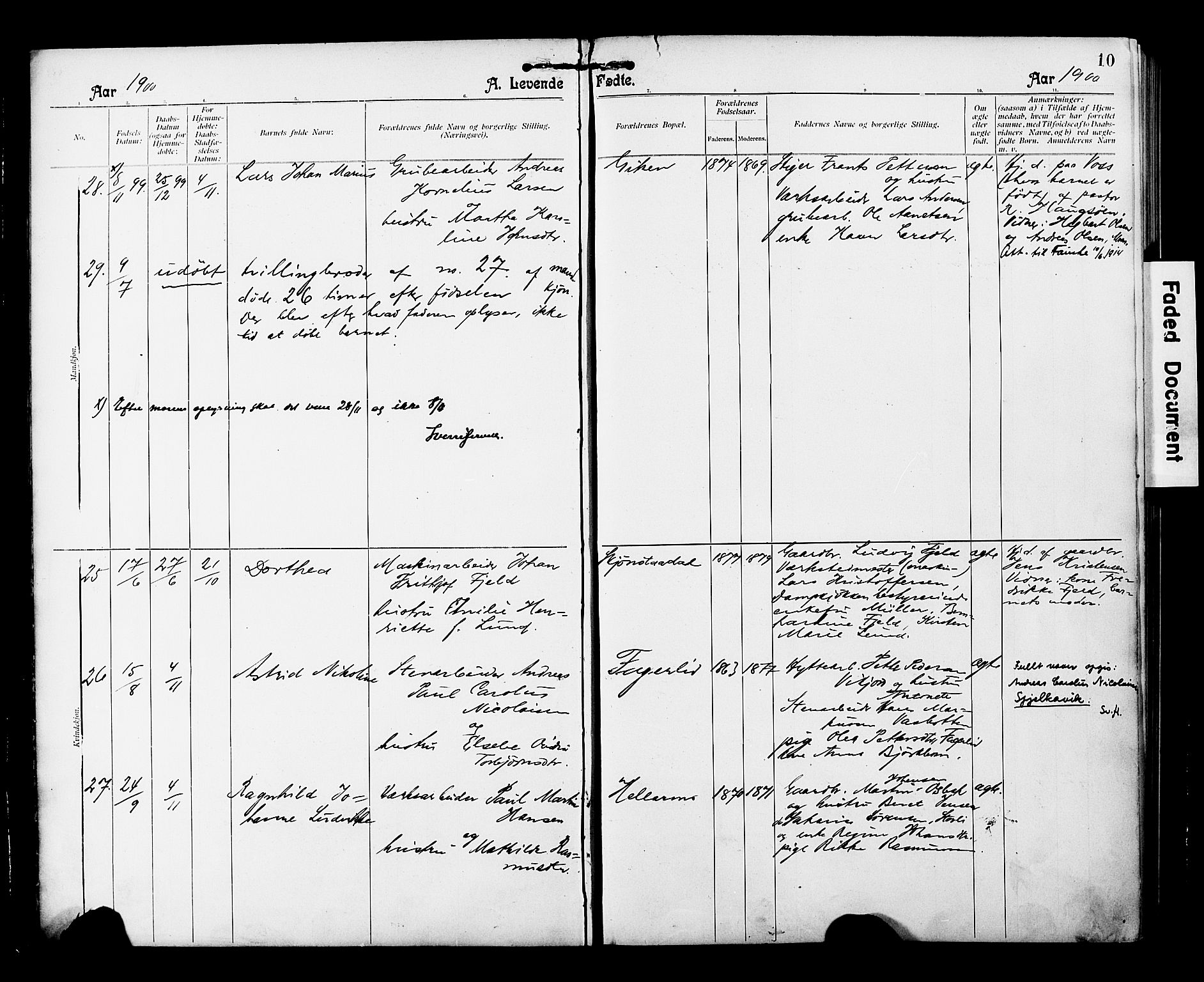 Ministerialprotokoller, klokkerbøker og fødselsregistre - Nordland, AV/SAT-A-1459/850/L0709: Parish register (official) no. 850A01, 1899-1909, p. 10