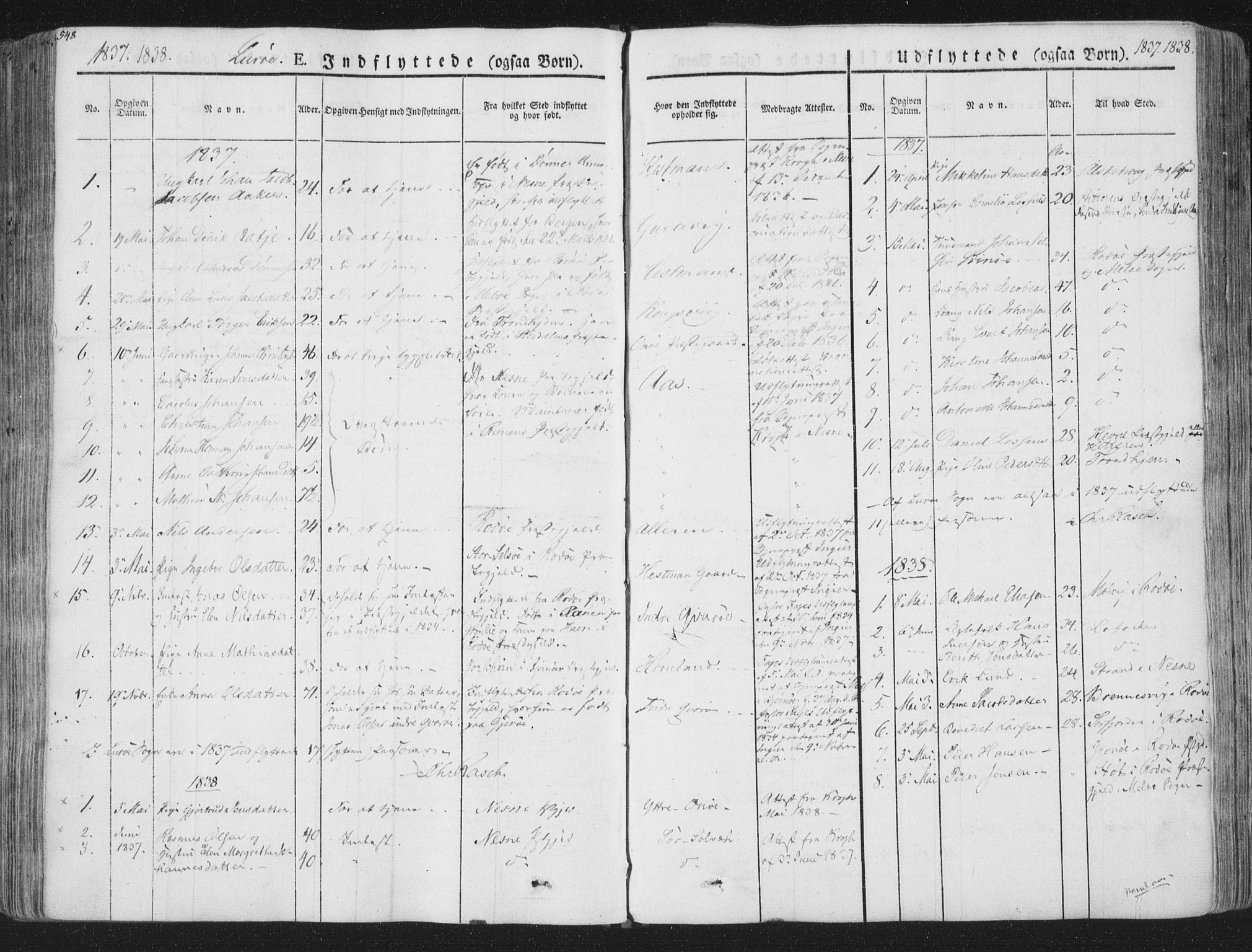 Ministerialprotokoller, klokkerbøker og fødselsregistre - Nordland, AV/SAT-A-1459/839/L0566: Parish register (official) no. 839A03, 1825-1862, p. 548