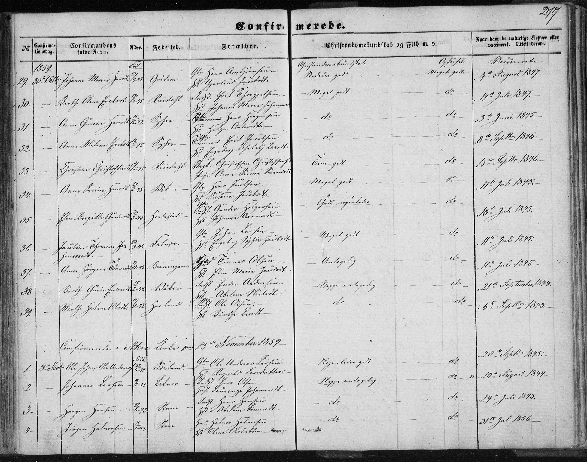 Skudenes sokneprestkontor, SAST/A -101849/H/Ha/Haa/L0004: Parish register (official) no. A 3.1, 1847-1863, p. 277