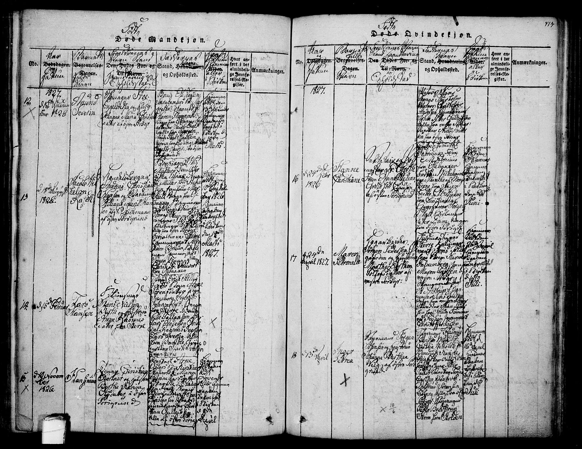 Porsgrunn kirkebøker , SAKO/A-104/F/Fa/L0004: Parish register (official) no. 4, 1814-1828, p. 174